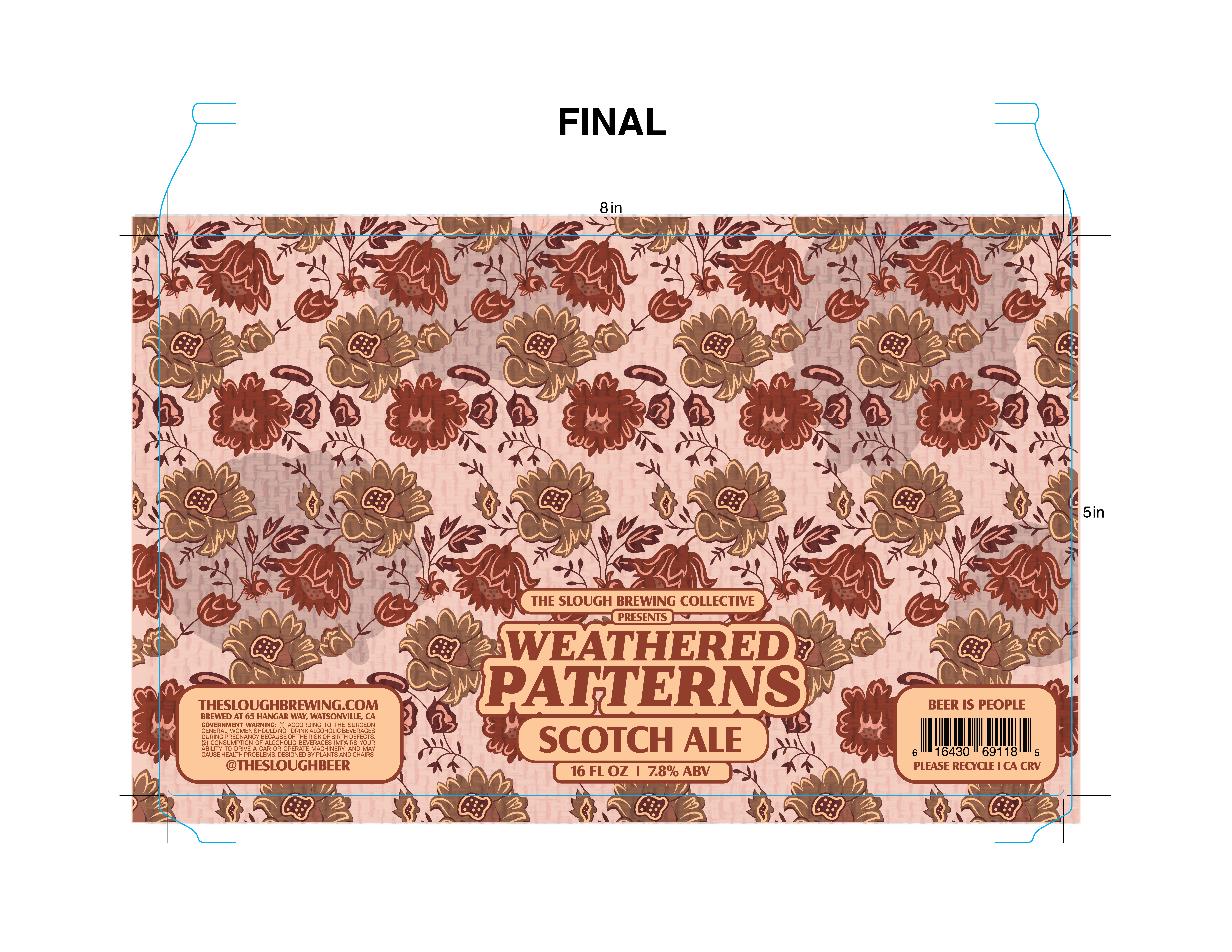Weathered Patterns, The Slough Brewing Collective, process image 4 of 6