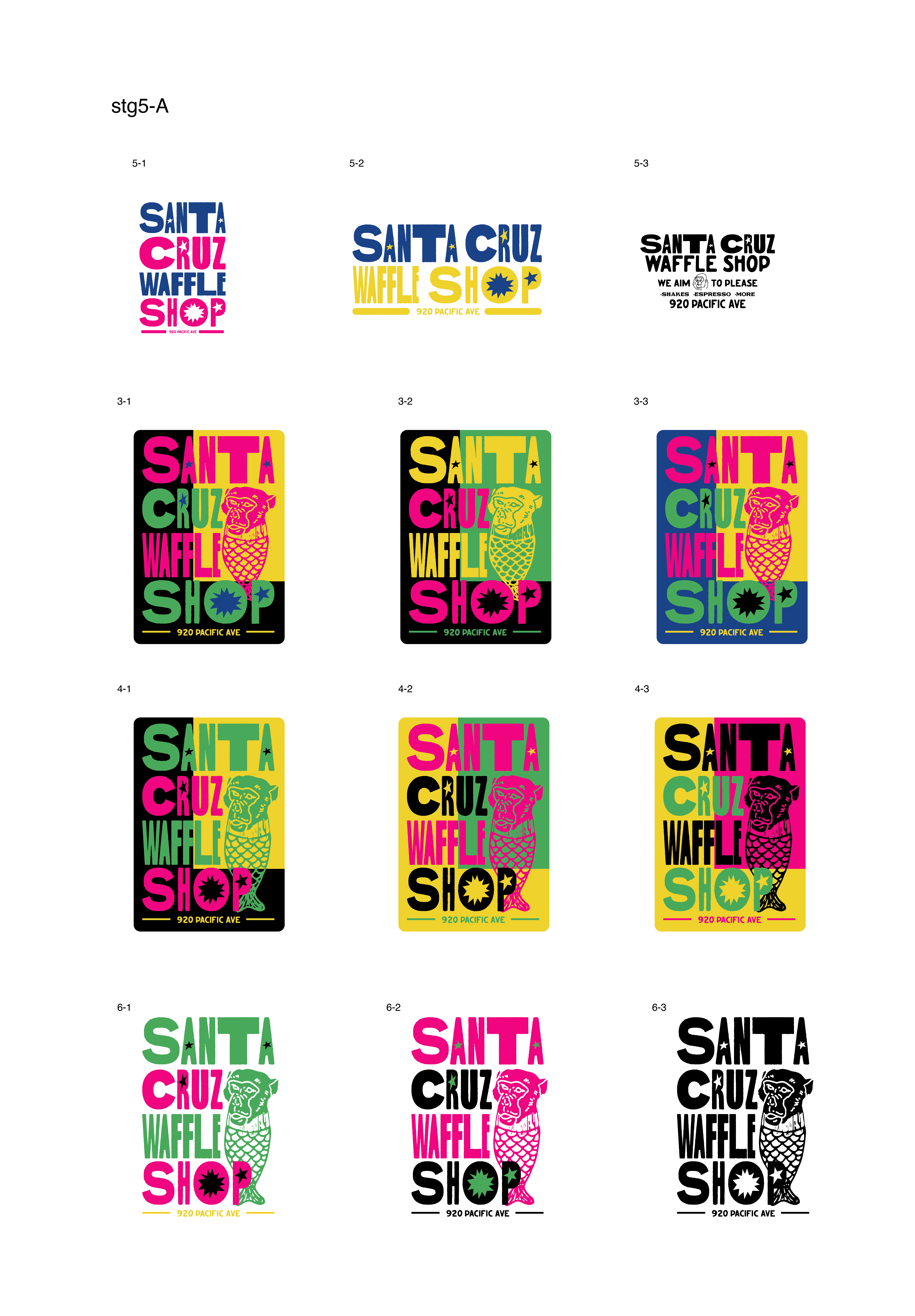 Santa Cruz Waffle Shop, Brand Identity, process image 5 of 35