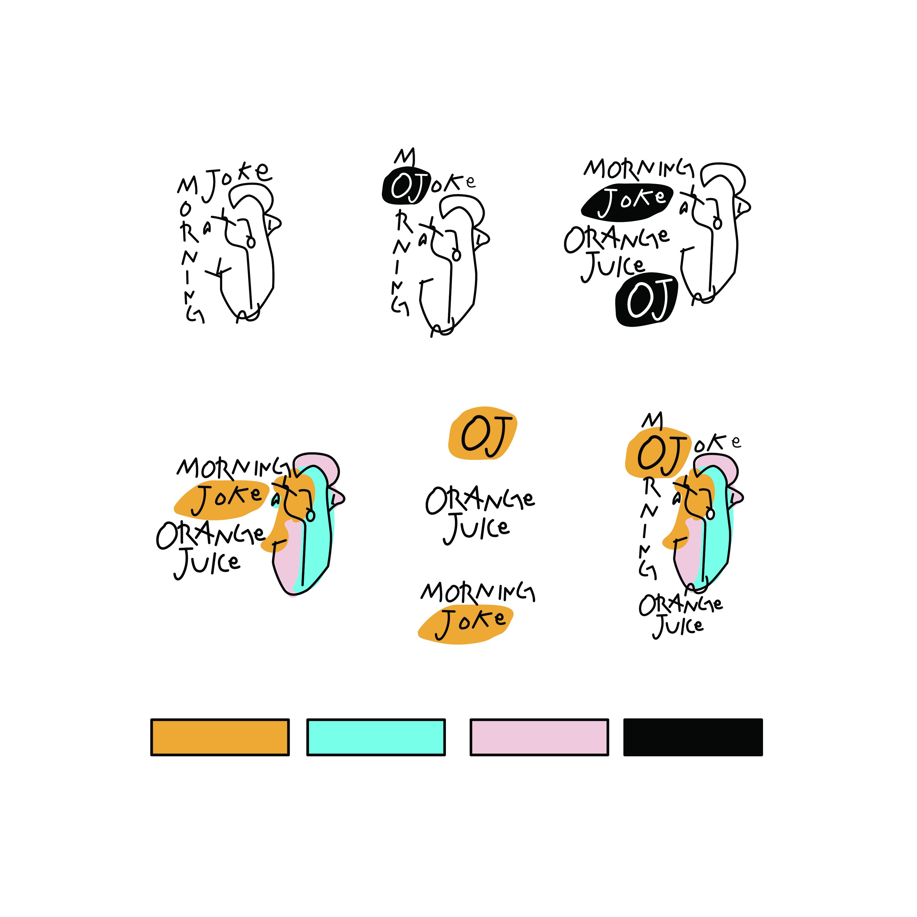 Morning OJ ok., Branding Exploration, process image 2 of 2