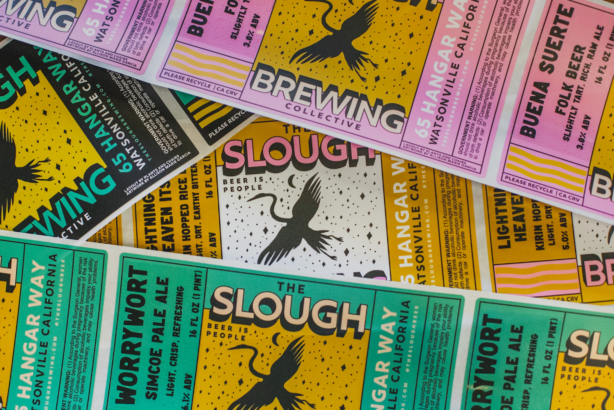 16floz Universal Labels, The Slough Brewing Collective, process image 17 of 18