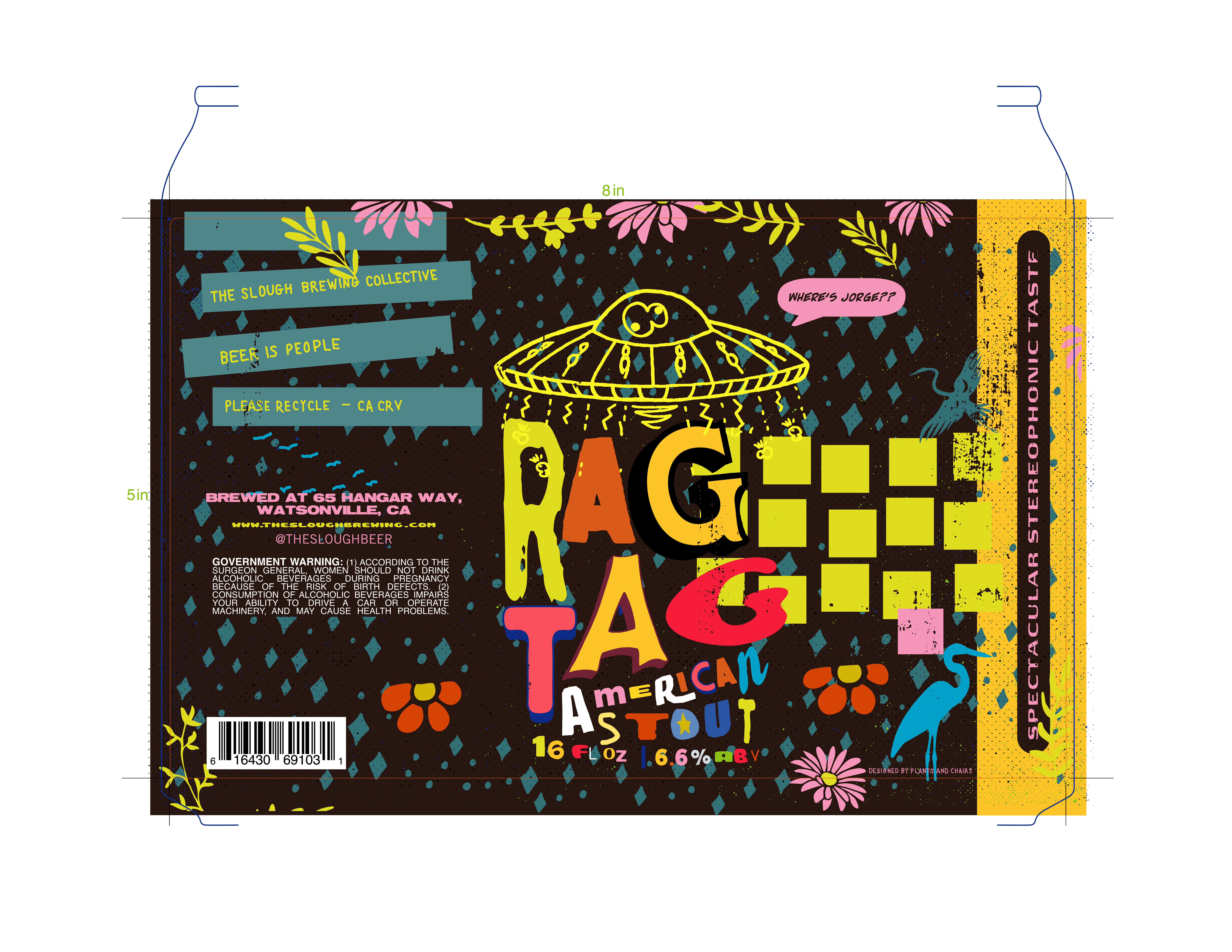 RAG TAG American Stout Label, The Slough, process image 2 of 3