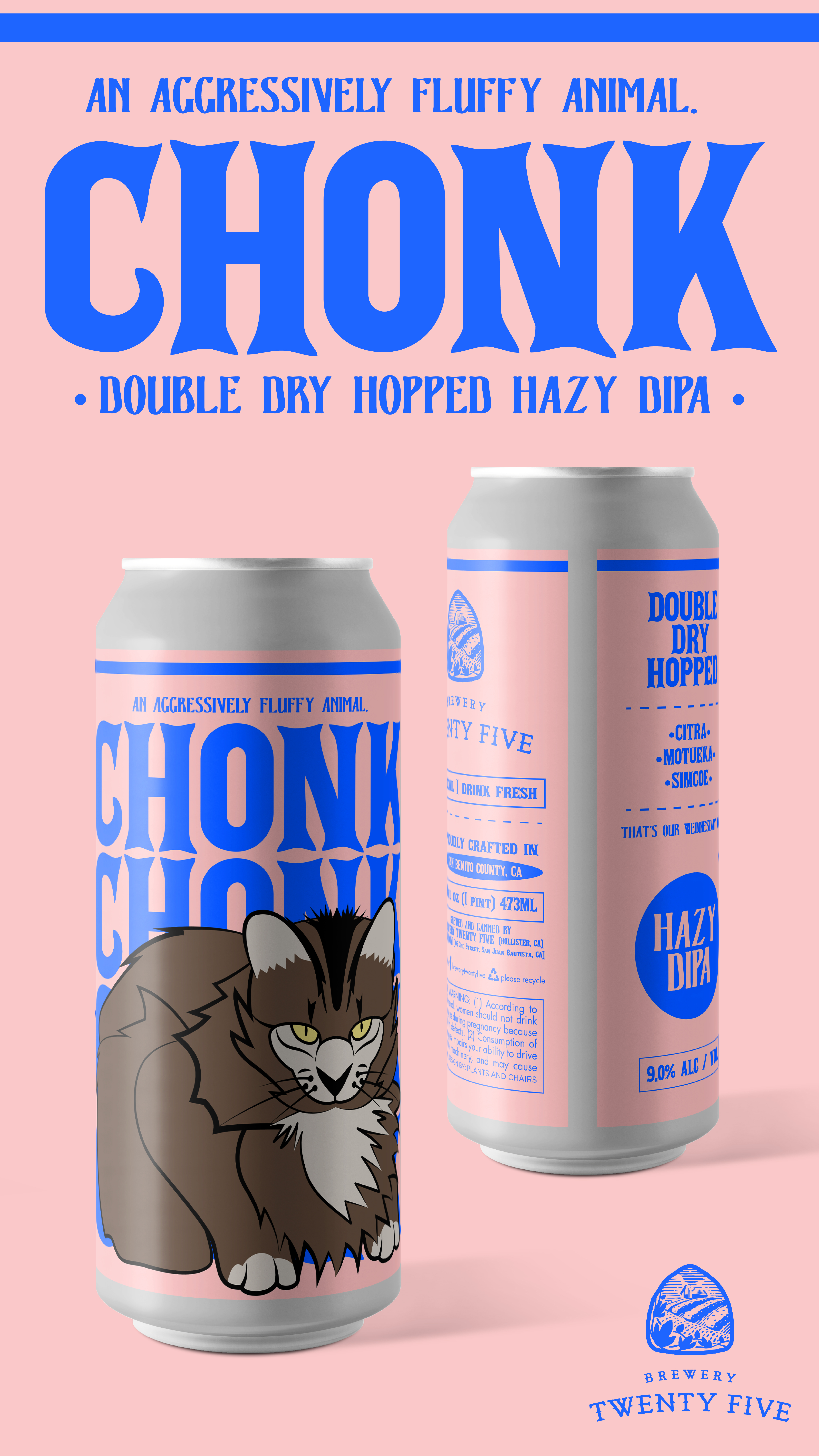 Brewery Twenty Five - Chonk Hazy DIPA Label - 13