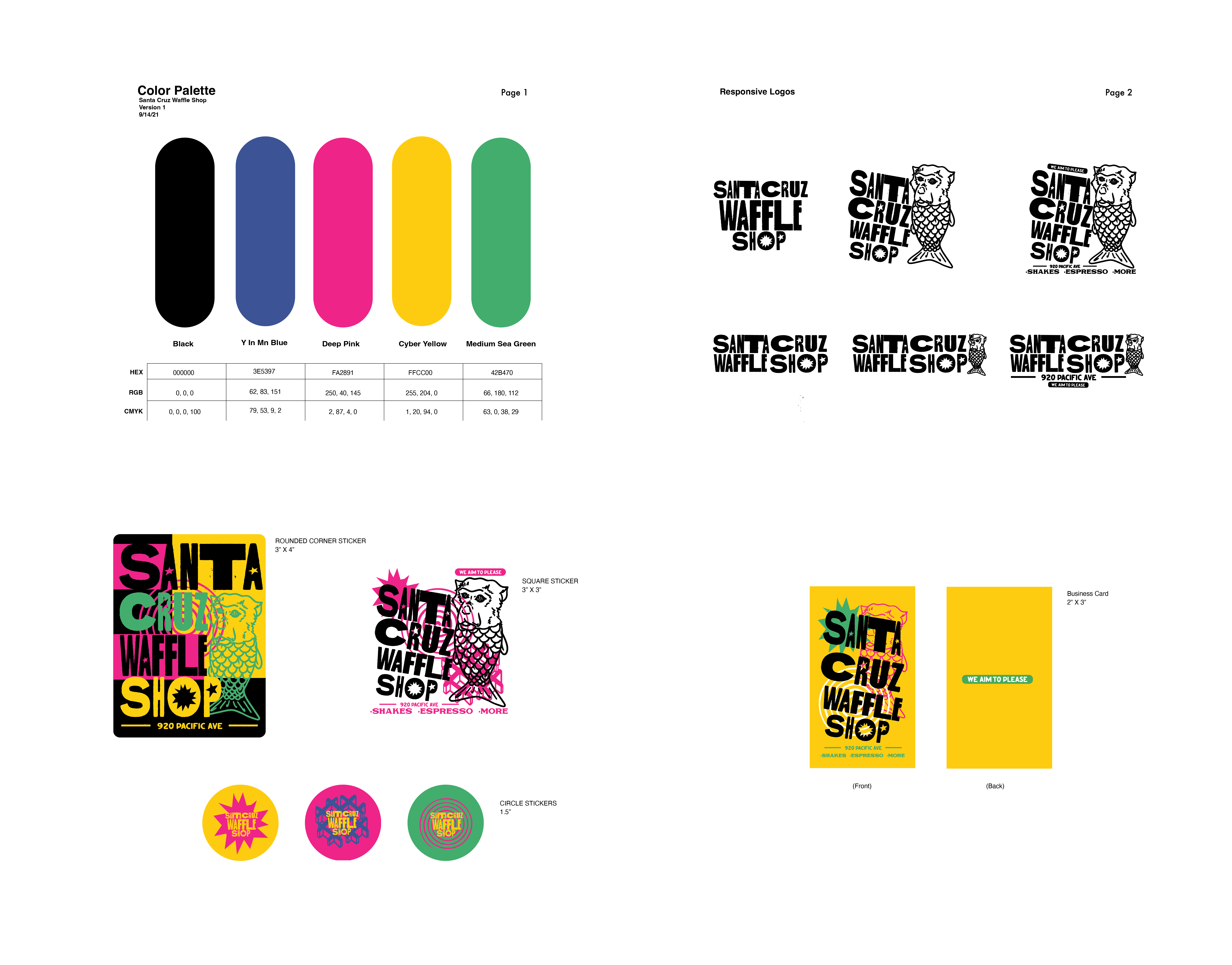 Santa Cruz Waffle Shop, Brand Identity, process image 7 of 35