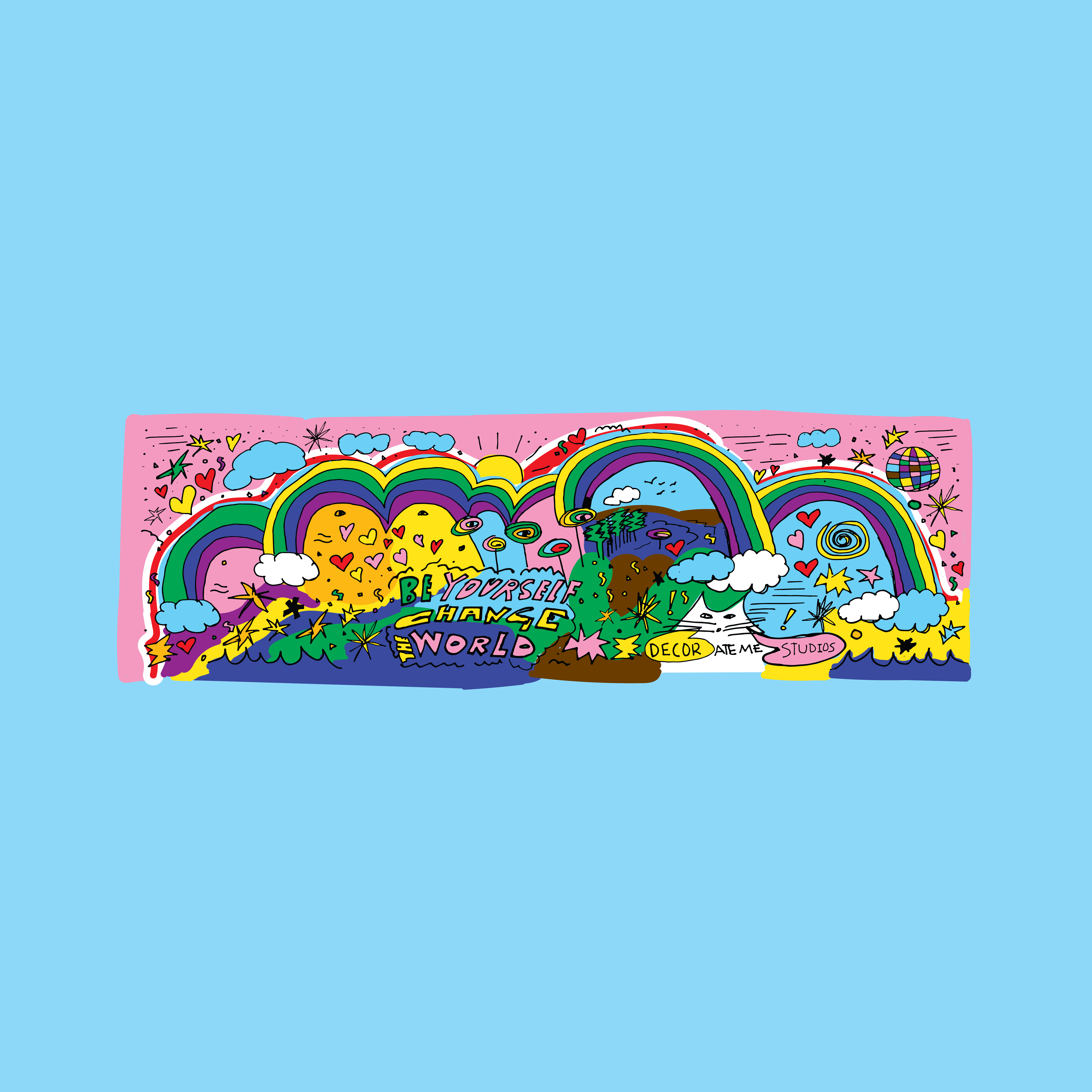 Decor Ate Me Studio, Pride Candle Label, process image 4 of 8
