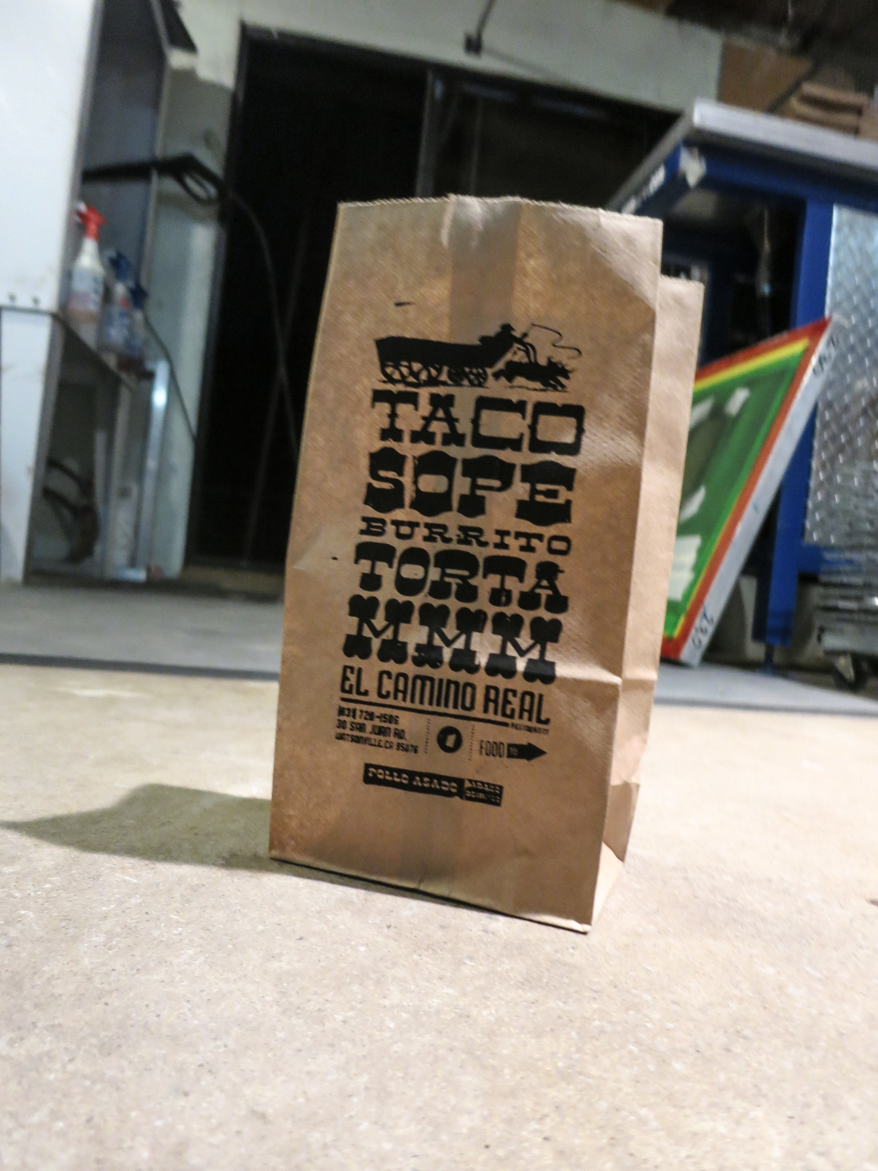 El Camino Real Restaurant / To-Go Paper Bags, process image 5 of 8