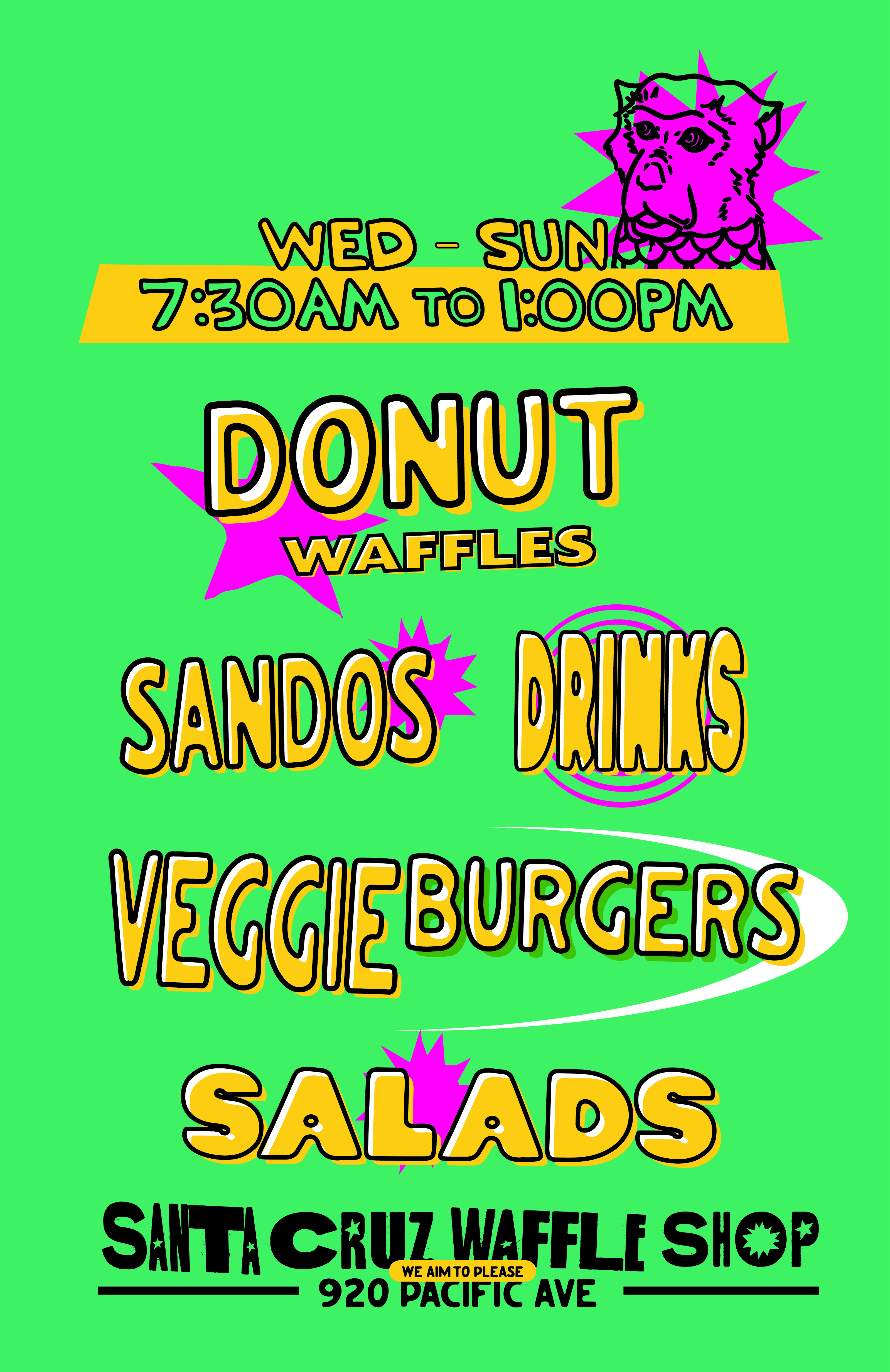 Santa Cruz Waffle Shop, Brand Identity, process image 19 of 35