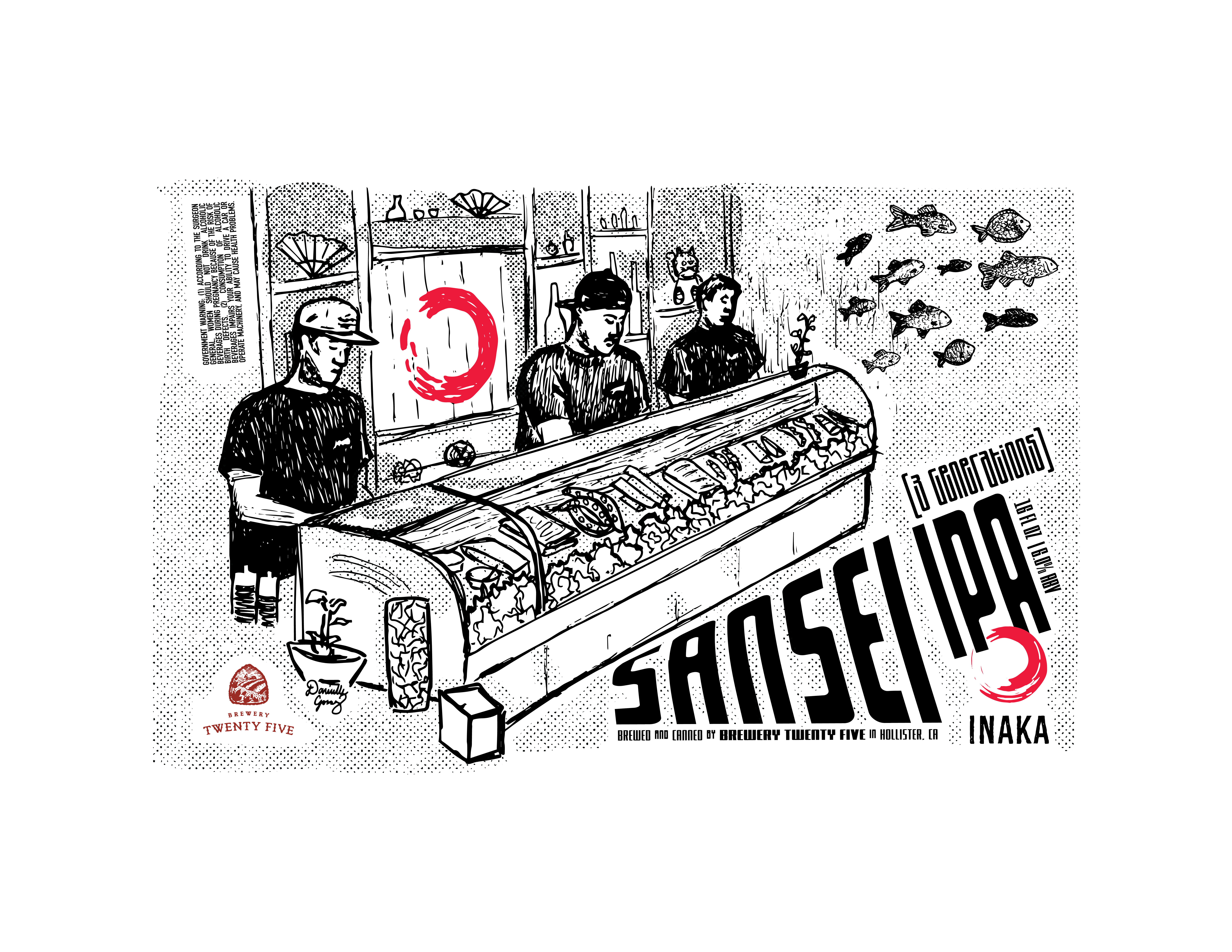 Brewery Twenty Five X INAKA, Beer Label, process image 4 of 4