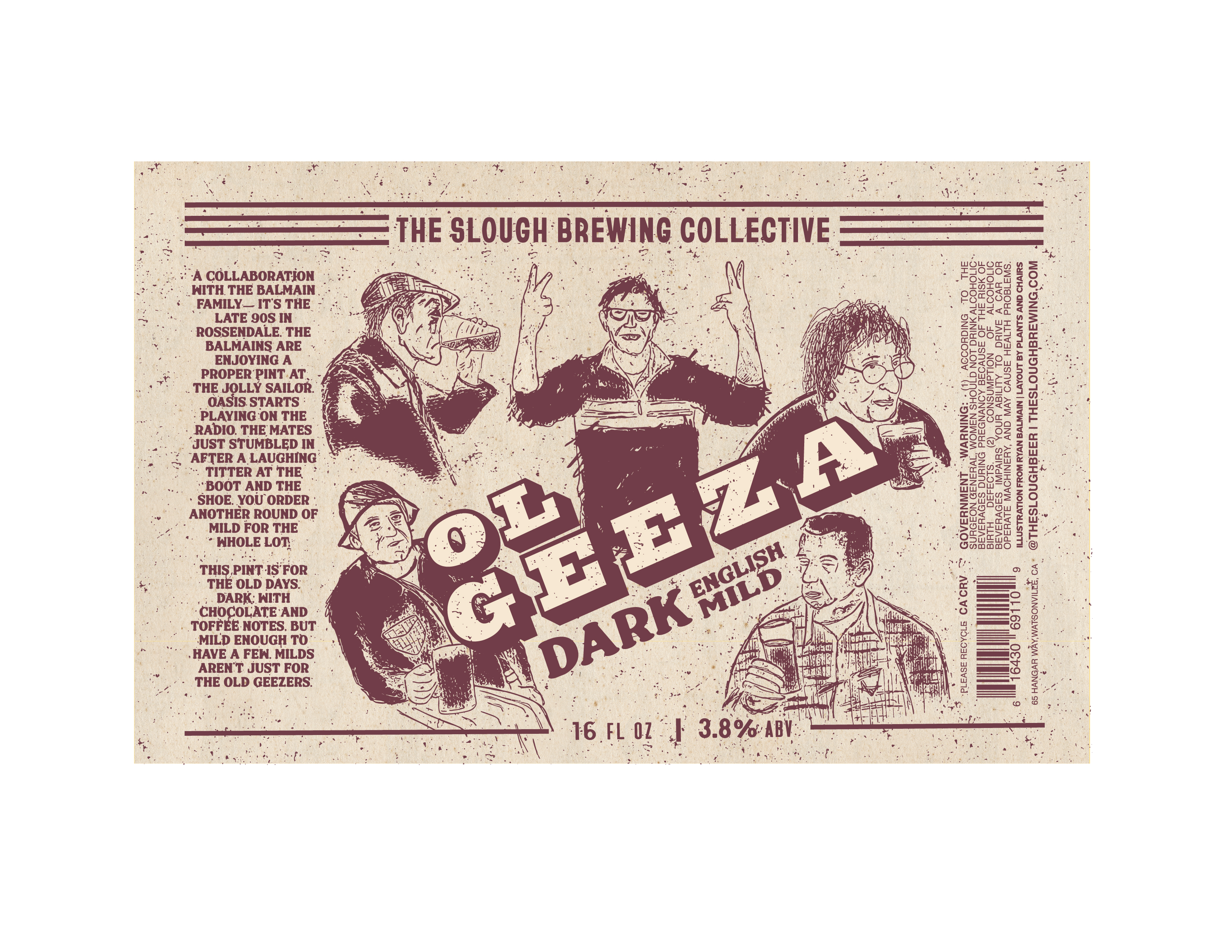 Old Geeza Folk Beer Label, The Slough, process image 4 of 4