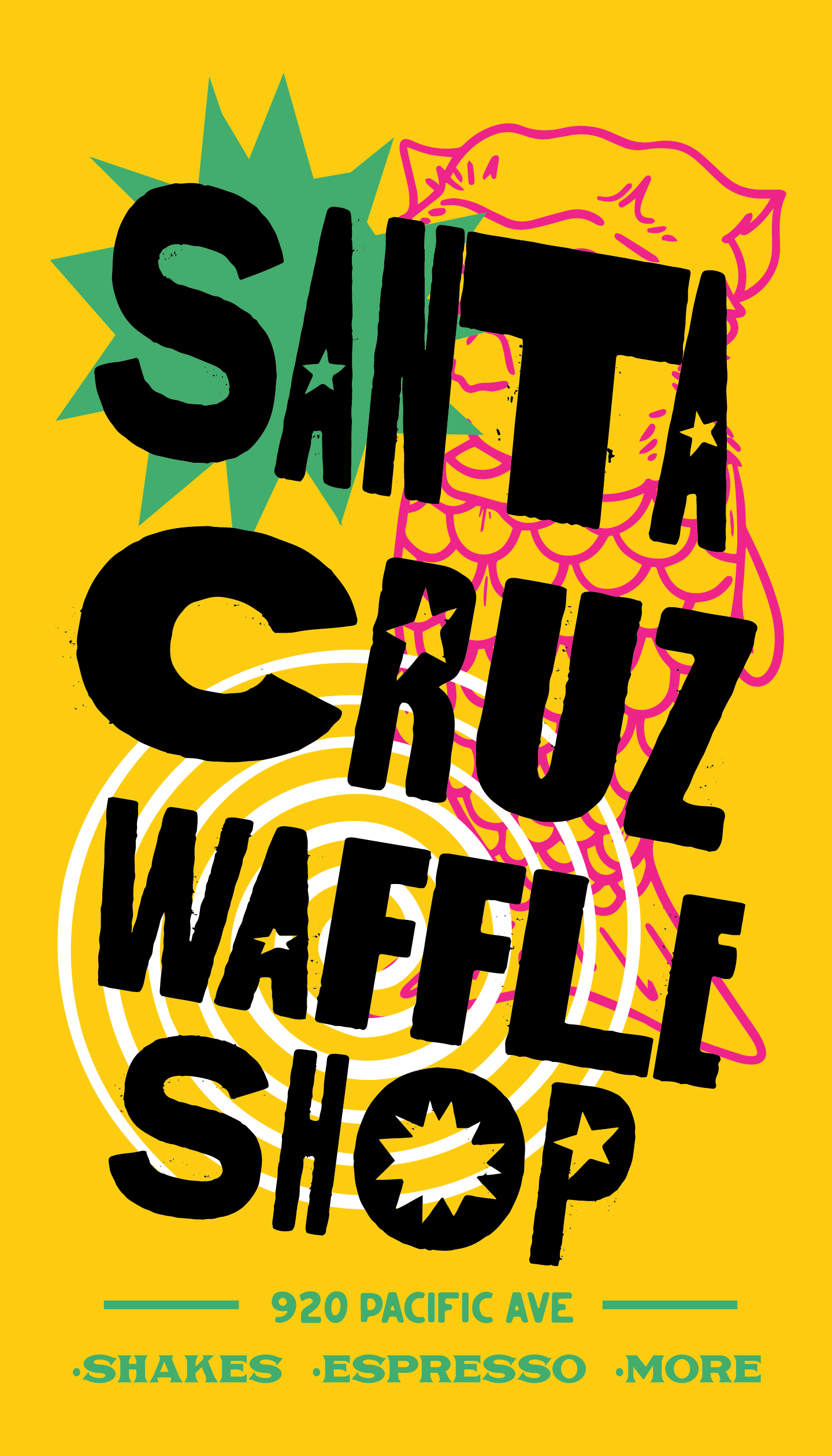 Santa Cruz Waffle Shop, Brand Identity, process image 18 of 35