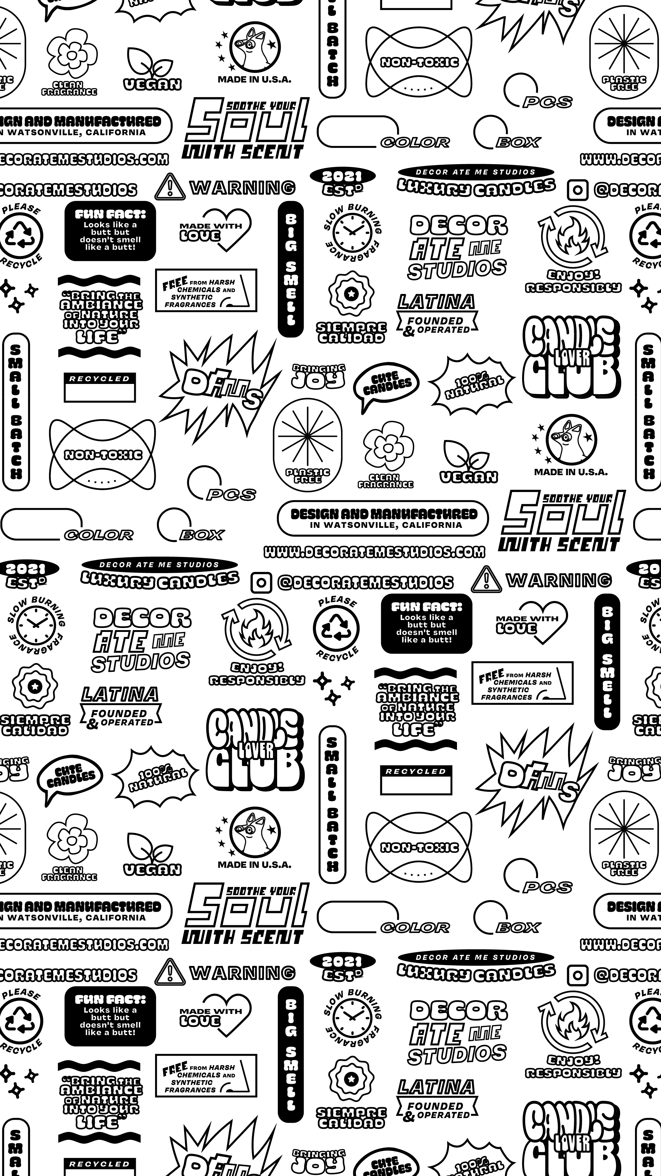 Decor Ate Me Studios – Elements for Candle Labels, process image 3 of 3