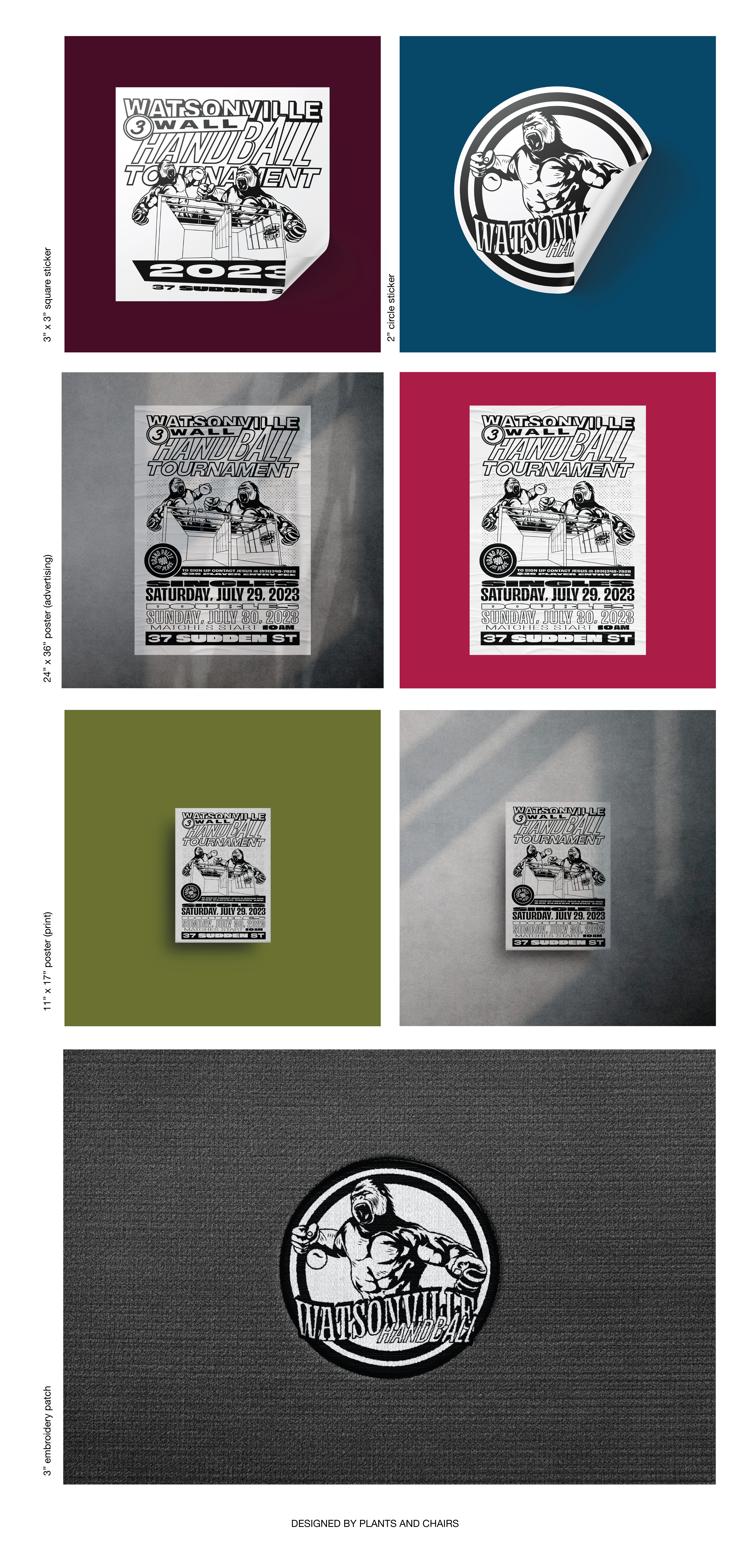 Watsonville 3 Wall Handball Tournament, Poster Design, process image 6 of 9