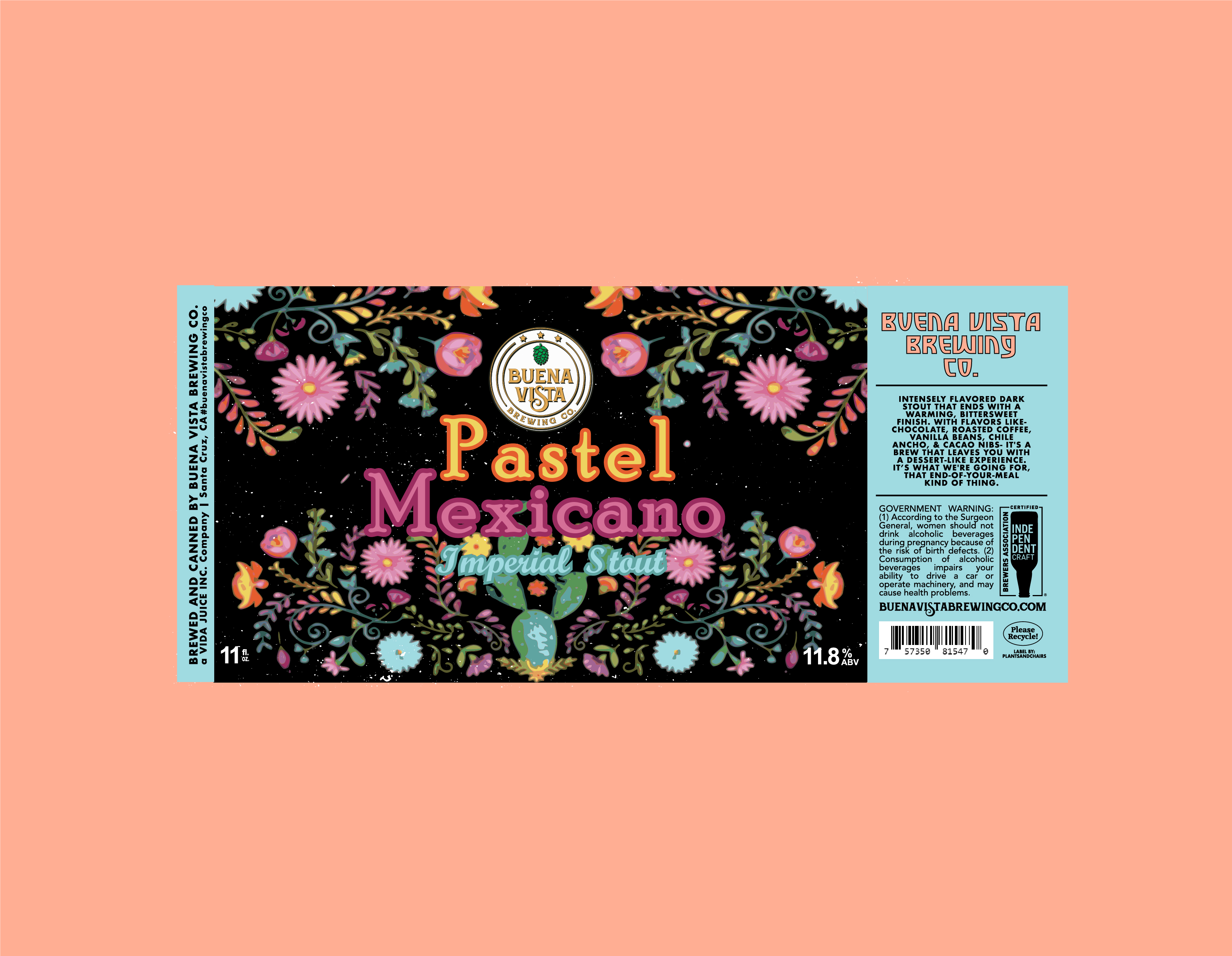 Pastel Mexicano, 11oz Label, hero image