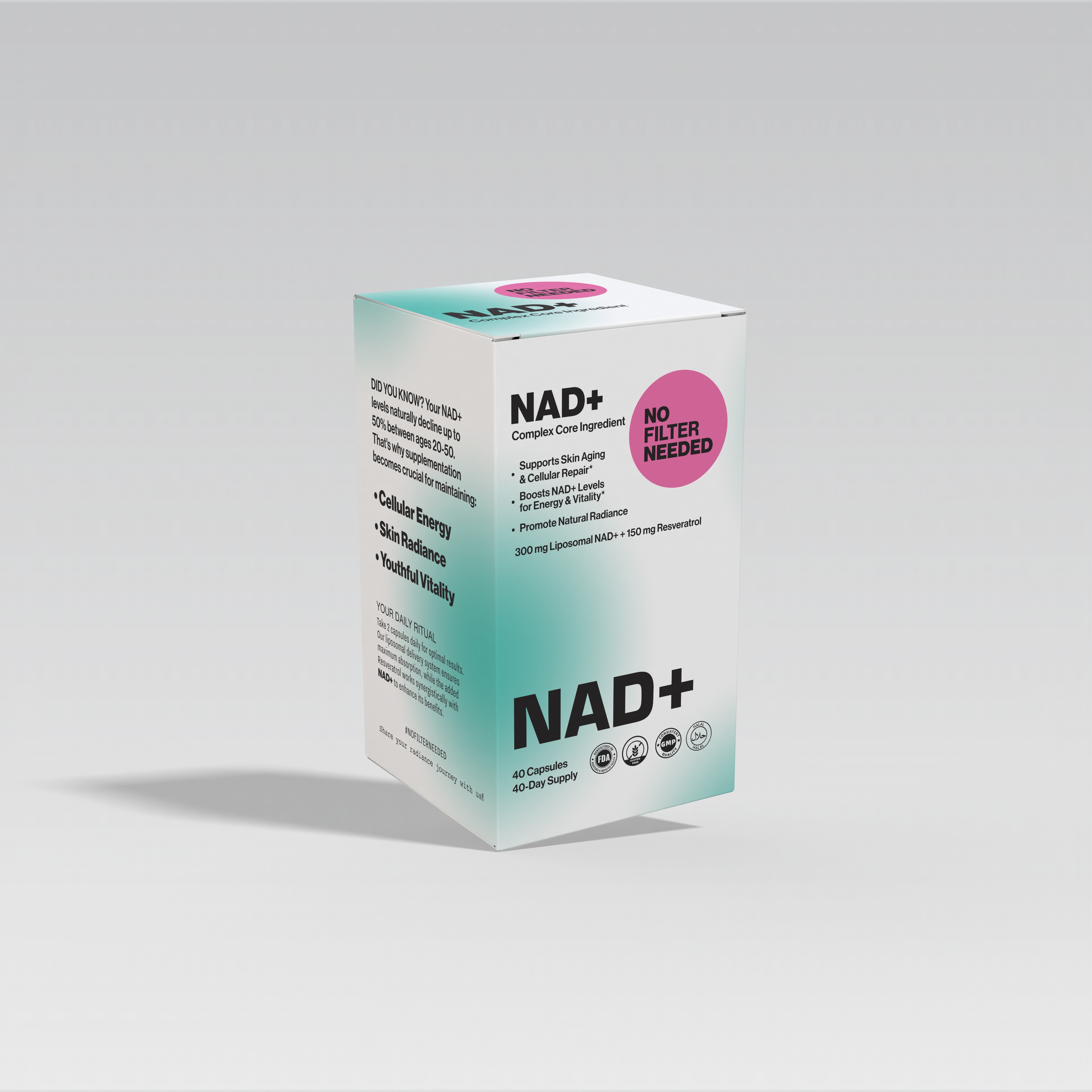 No Filter Needed | NAD+ Supplement Label Design, process image 6 of 7