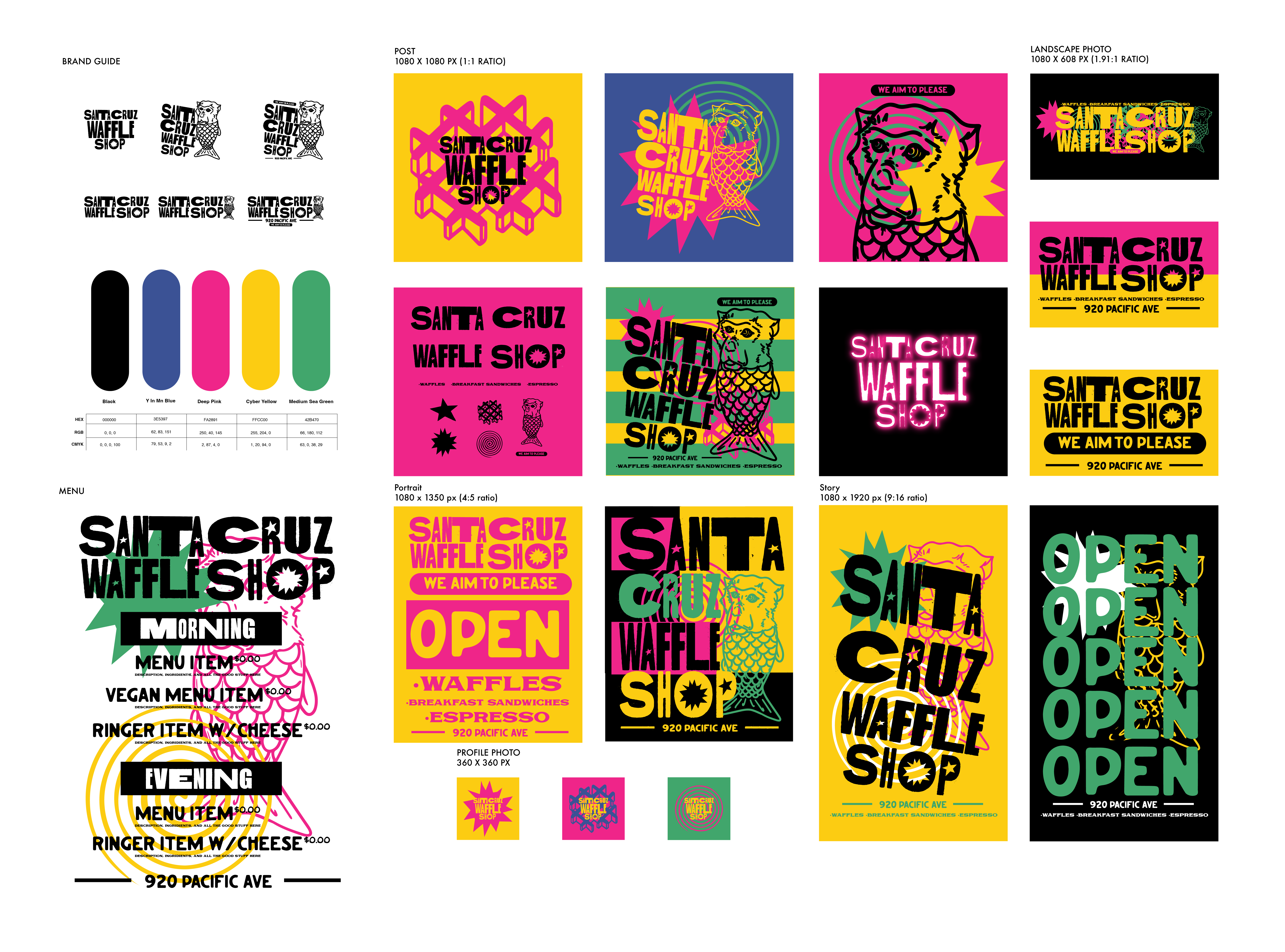 Santa Cruz Waffle Shop, Brand Identity, process image 9 of 35