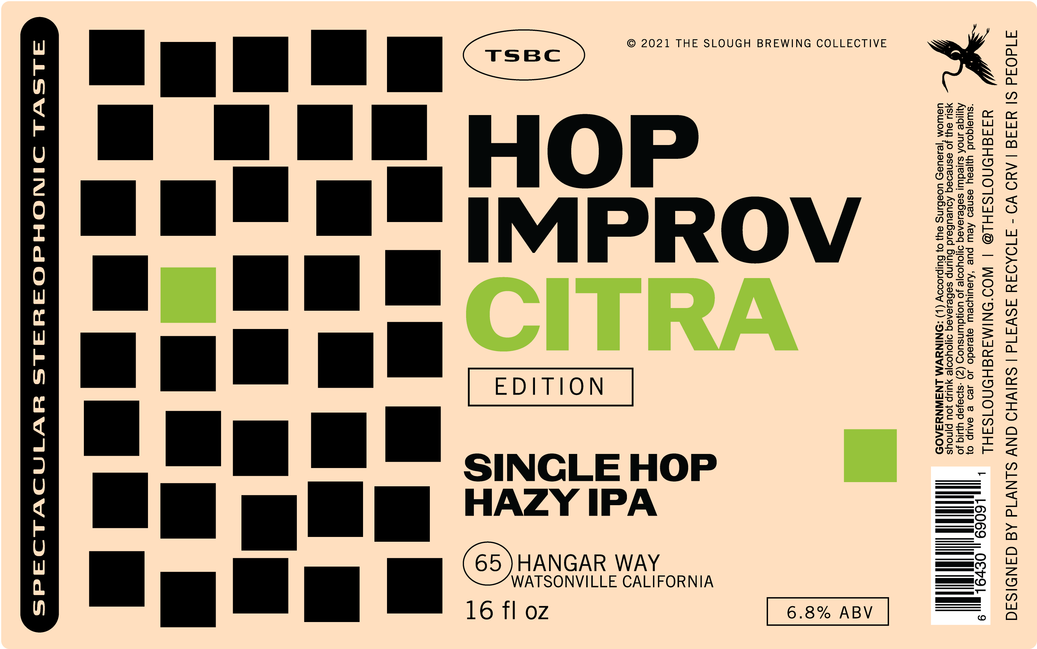 Hop Improv: Citra IPA Label, The Slough, process image 15 of 19