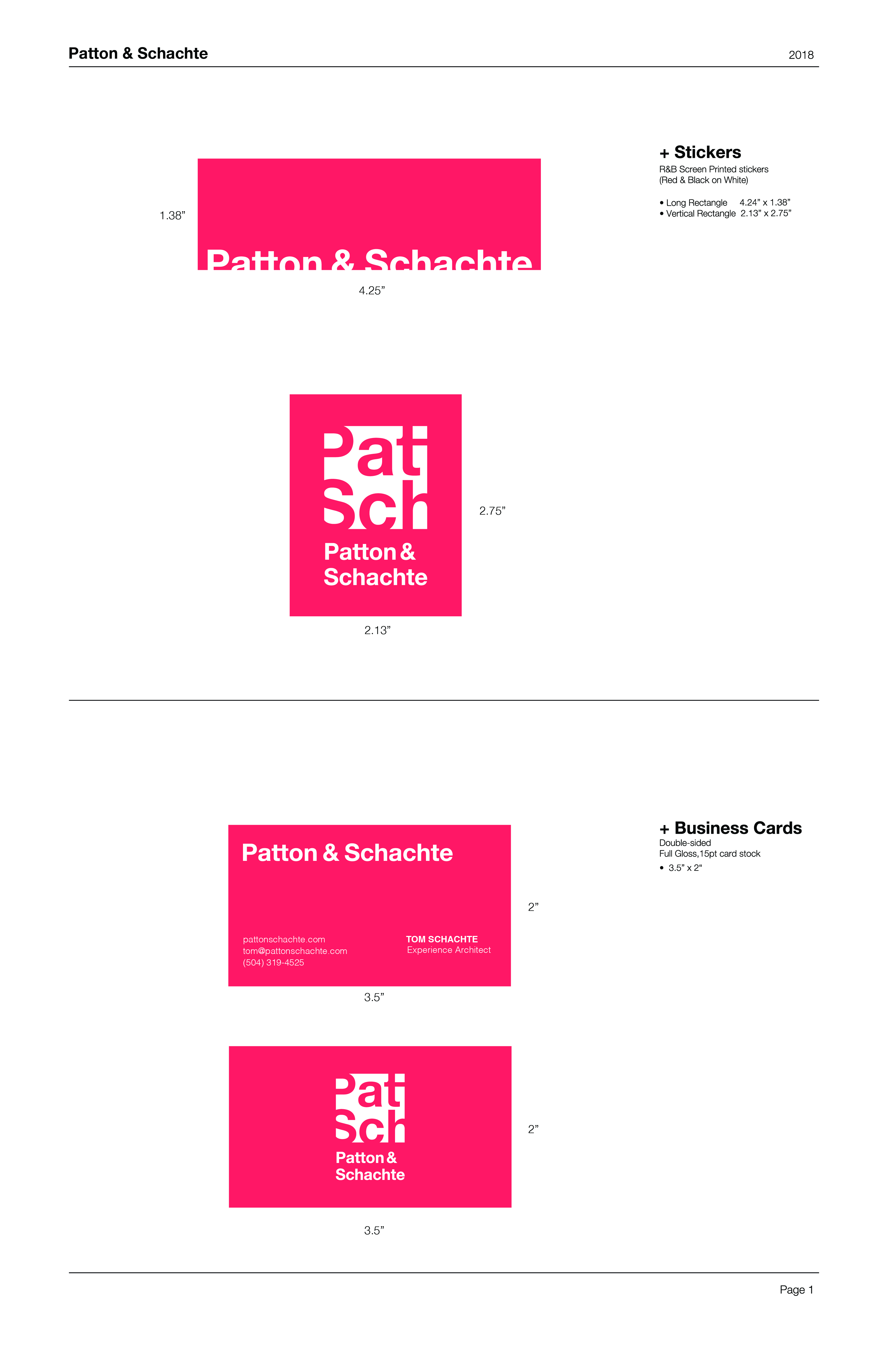 Patton & Schachte Stationary, hero image