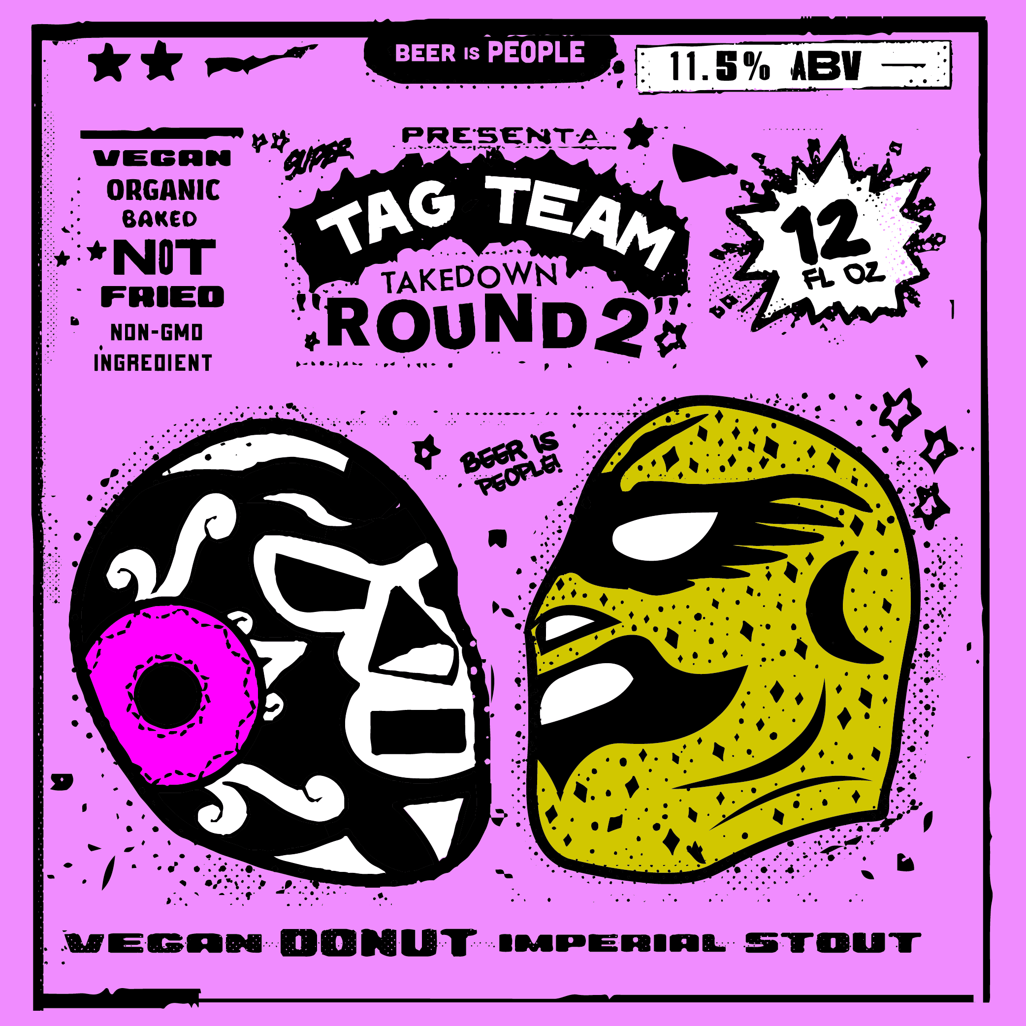Tag Team Takedown: Round 2, Label Design, process image 2 of 13