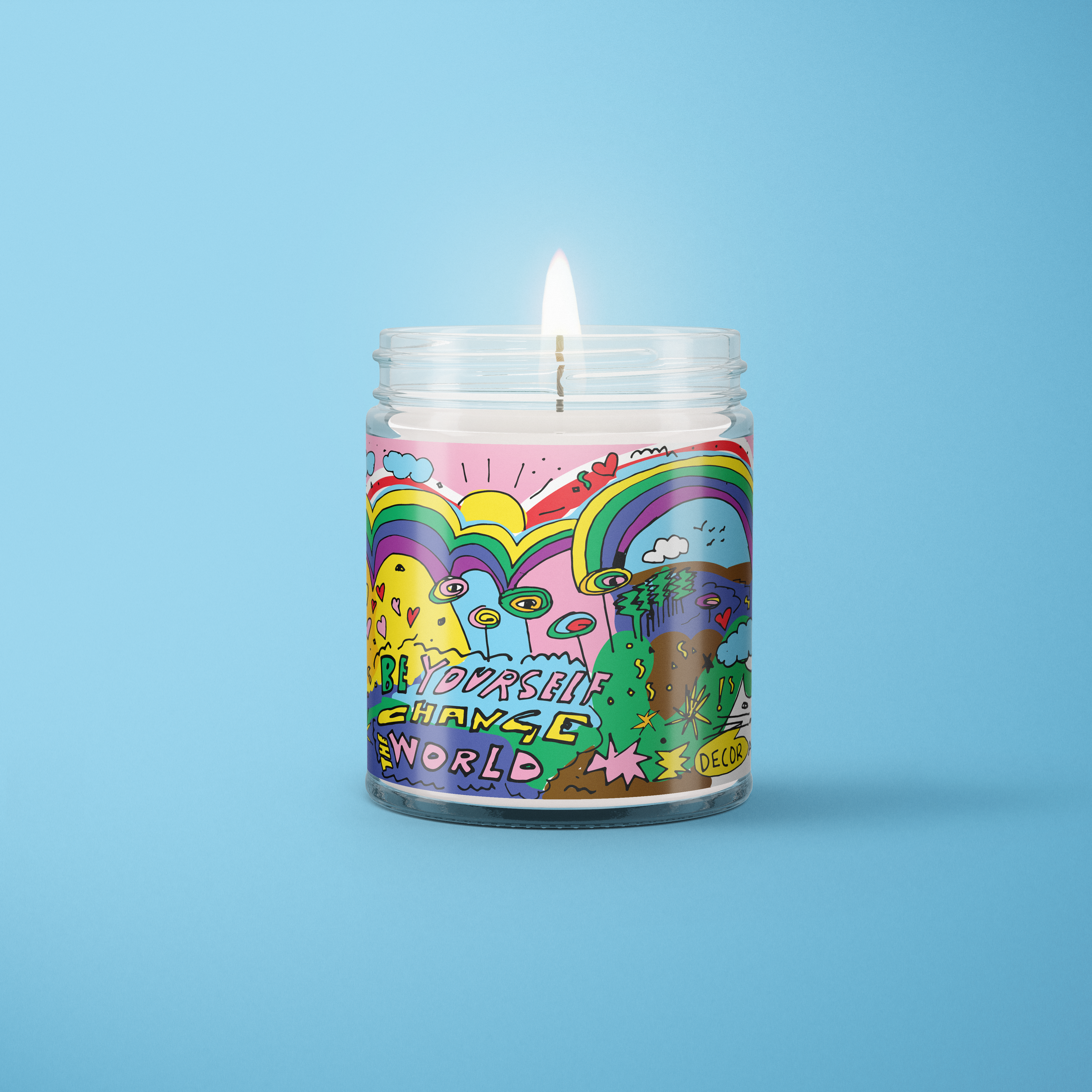 Decor Ate Me Studio, Pride Candle Label, process image 2 of 8