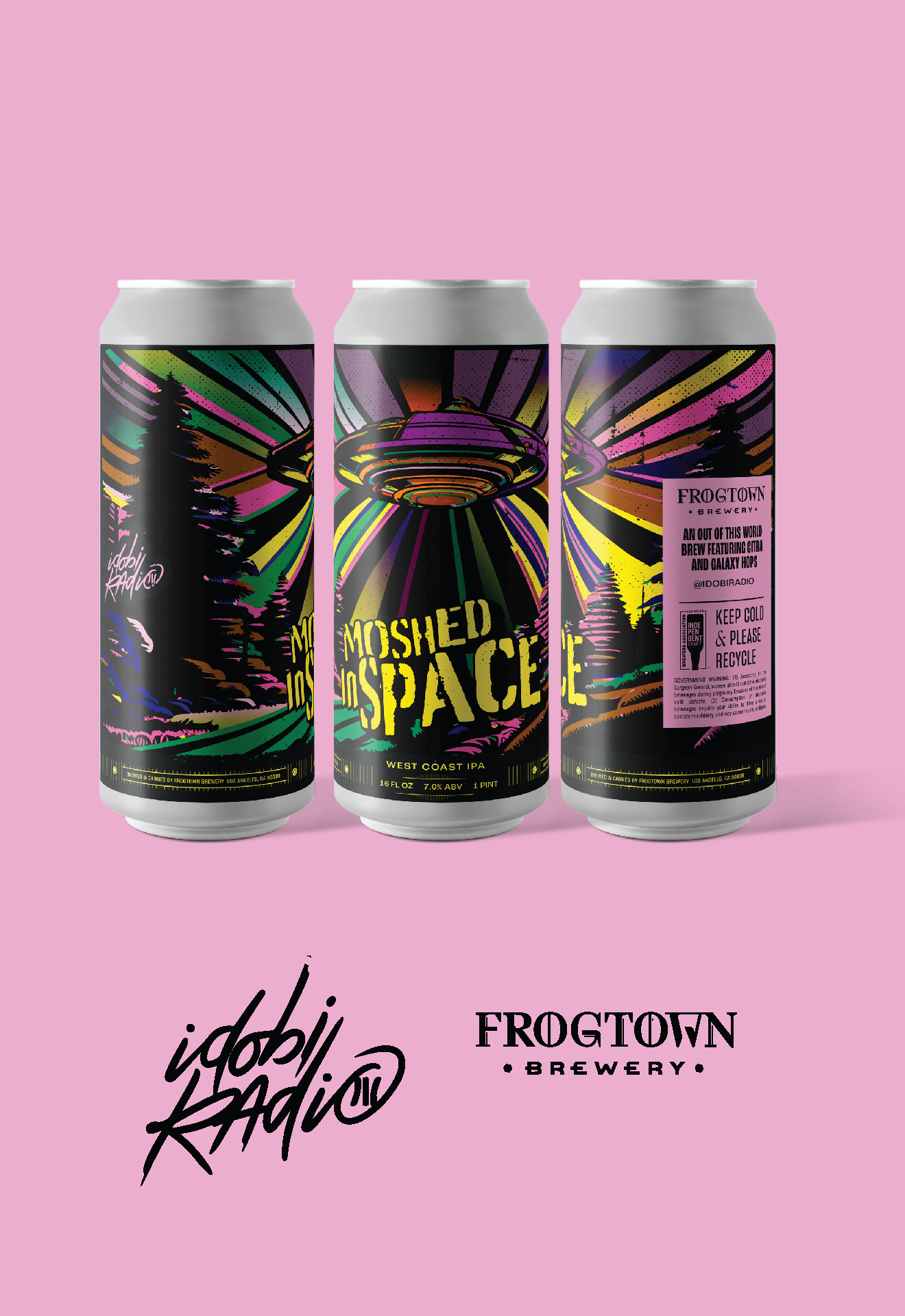 Moshed In Space | Frog Town Brewery X Idobi Radio Label, process image 8 of 9