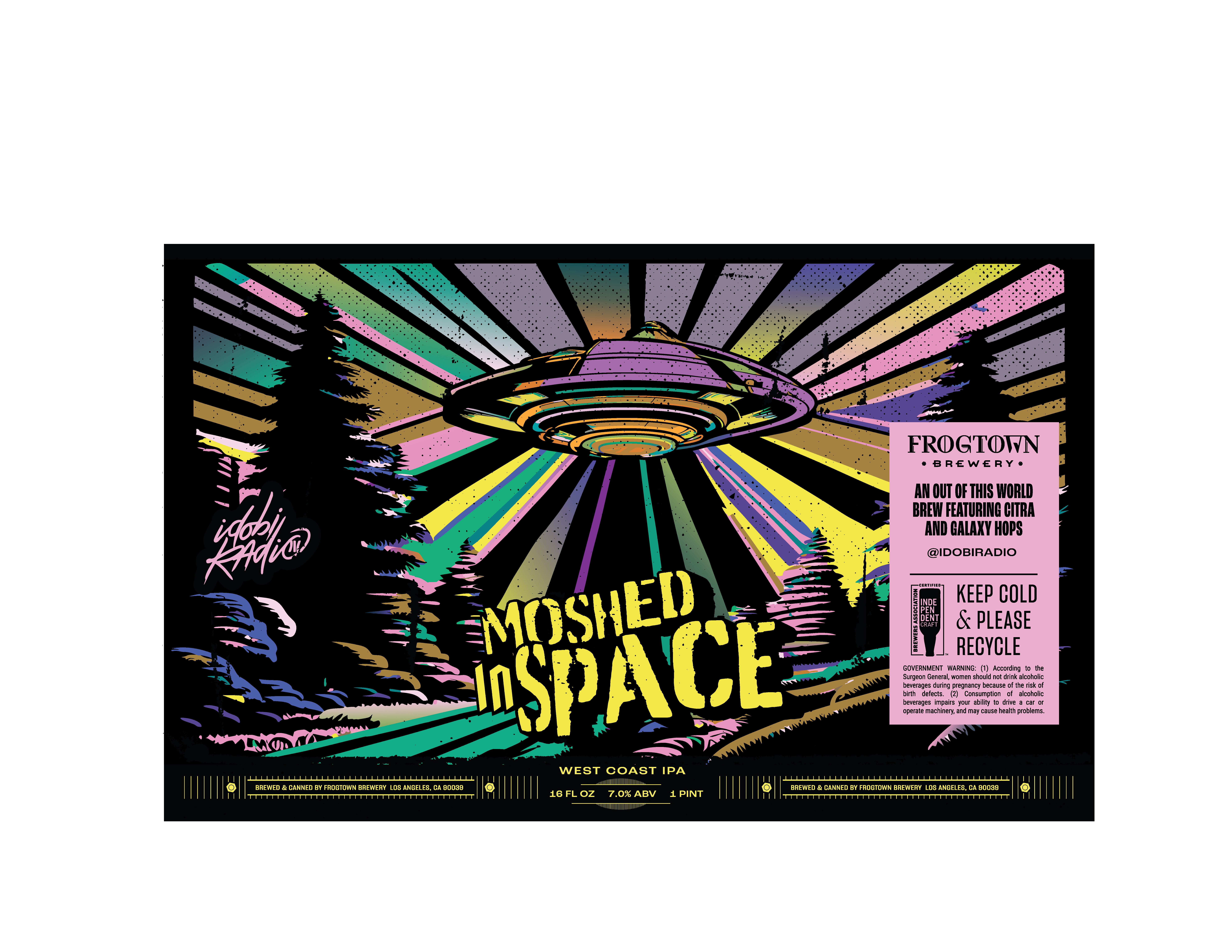Moshed In Space | Frog Town Brewery X Idobi Radio Label, process image 1 of 9