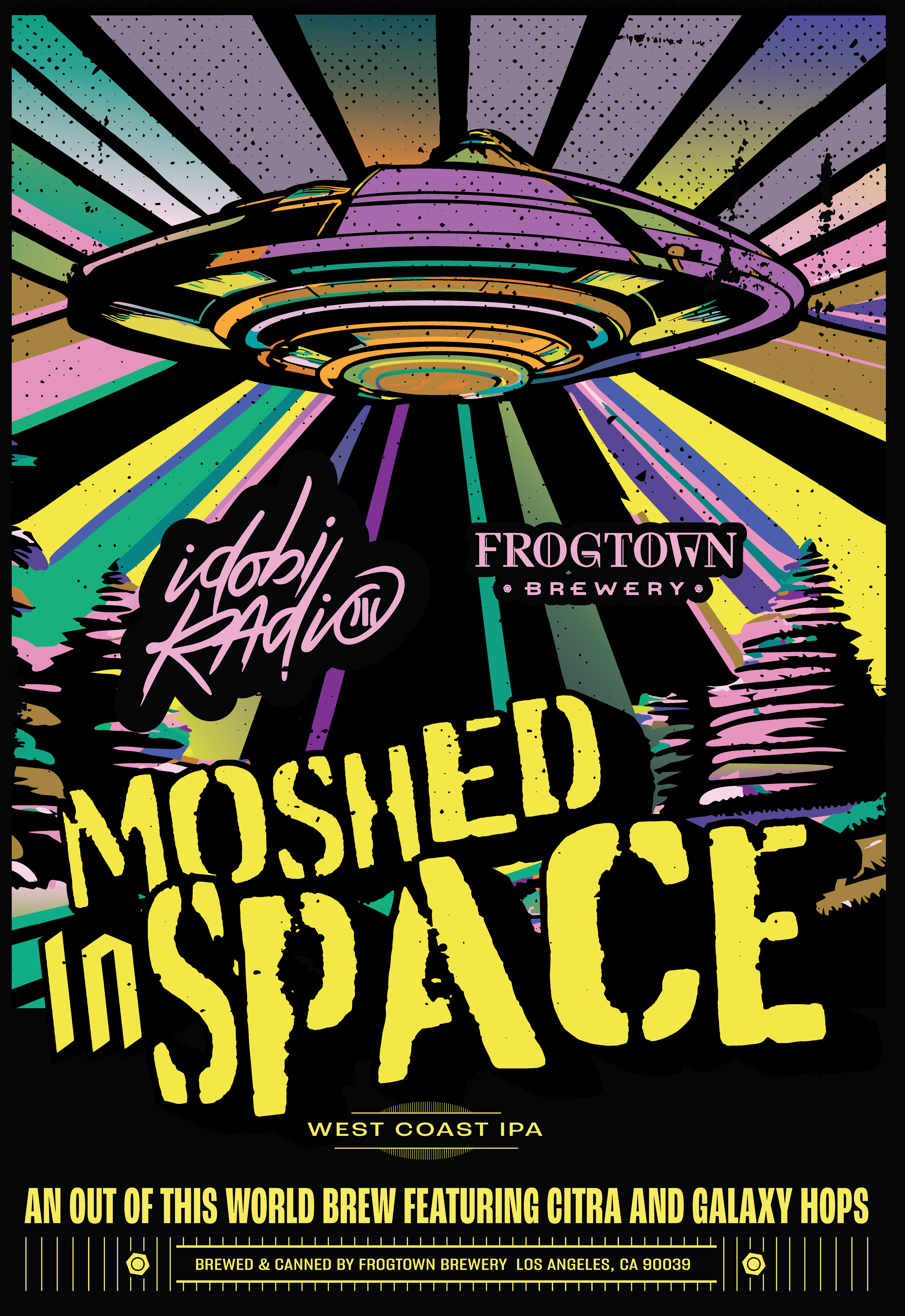 Moshed In Space | Frog Town Brewery X Idobi Radio Label, process image 9 of 9