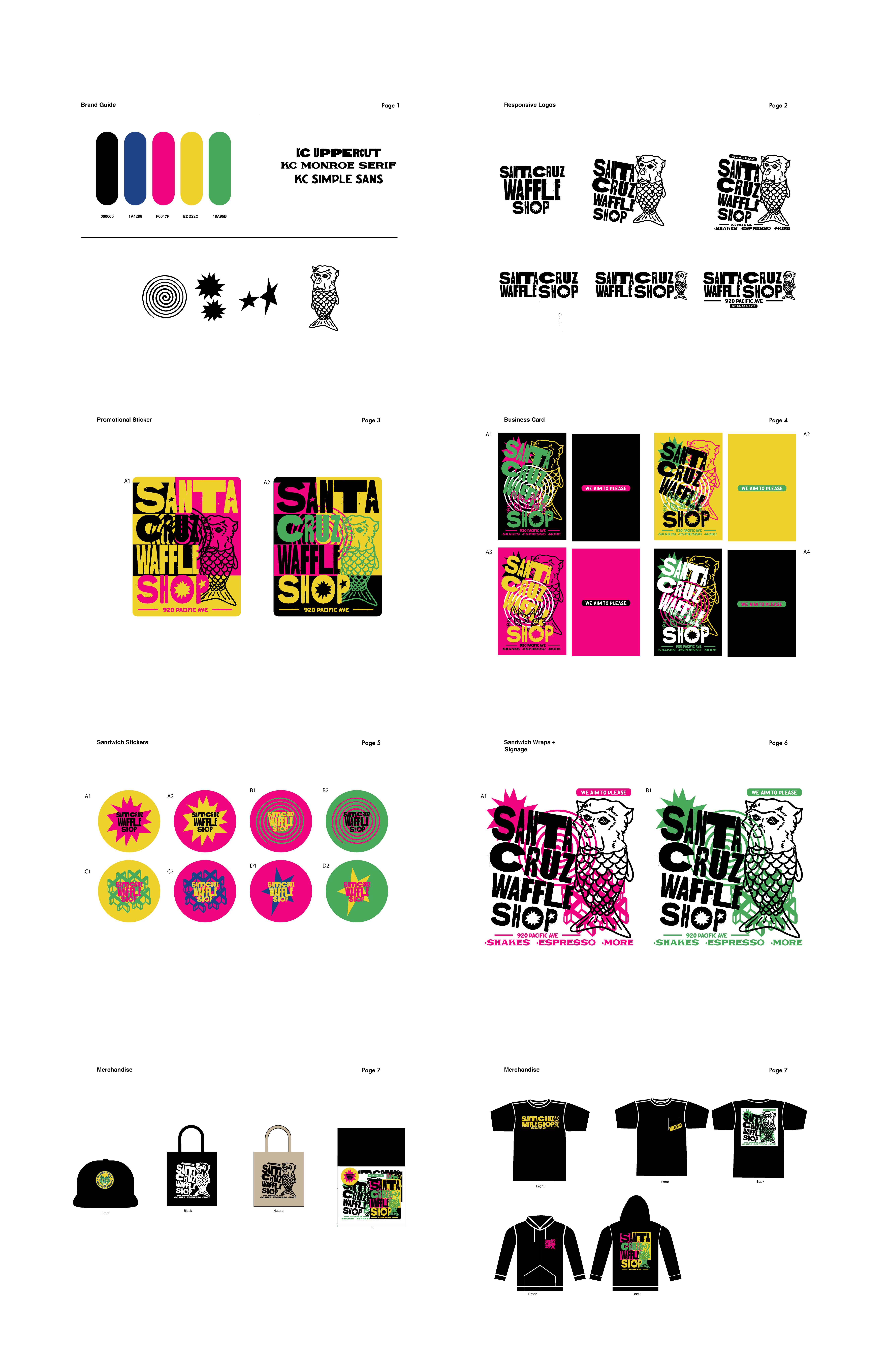Santa Cruz Waffle Shop, Brand Identity, process image 6 of 35