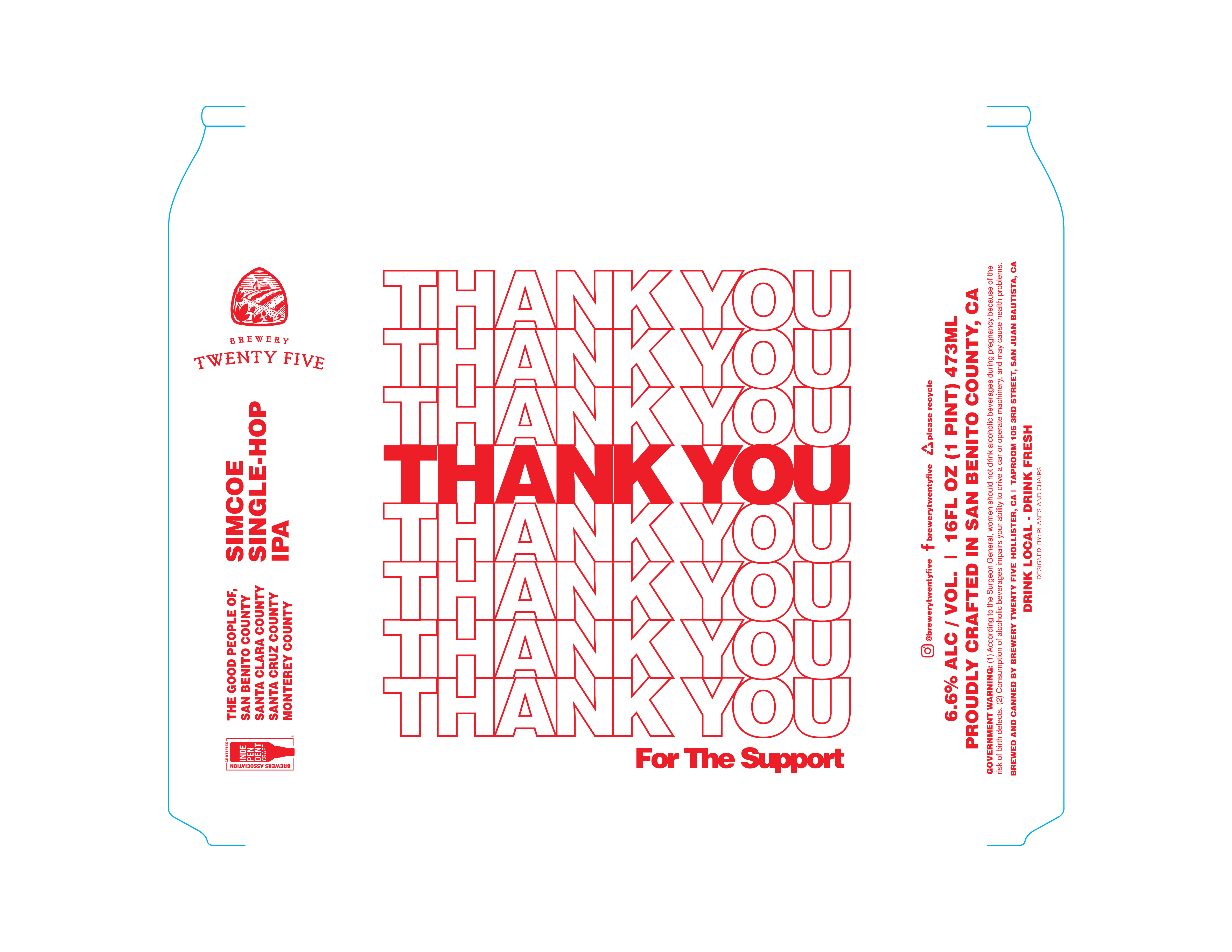 Thank You Hazy IPA, Beer Label, process image 5 of 5