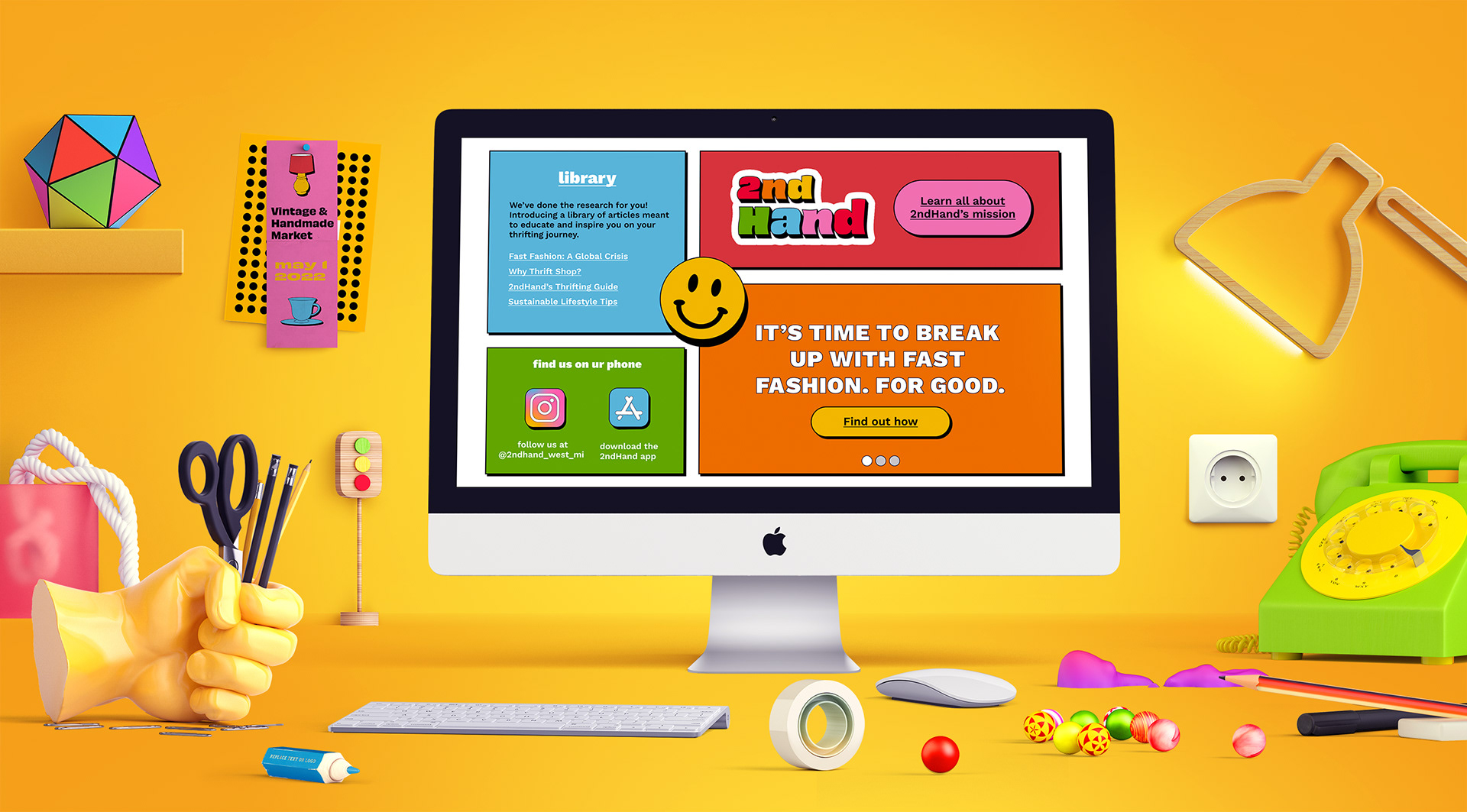 The home page of the 2ndHand site.