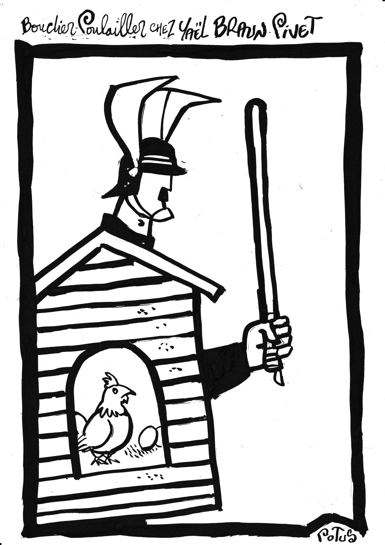 Bouclier poulailler chez Yaël Braun Pivet