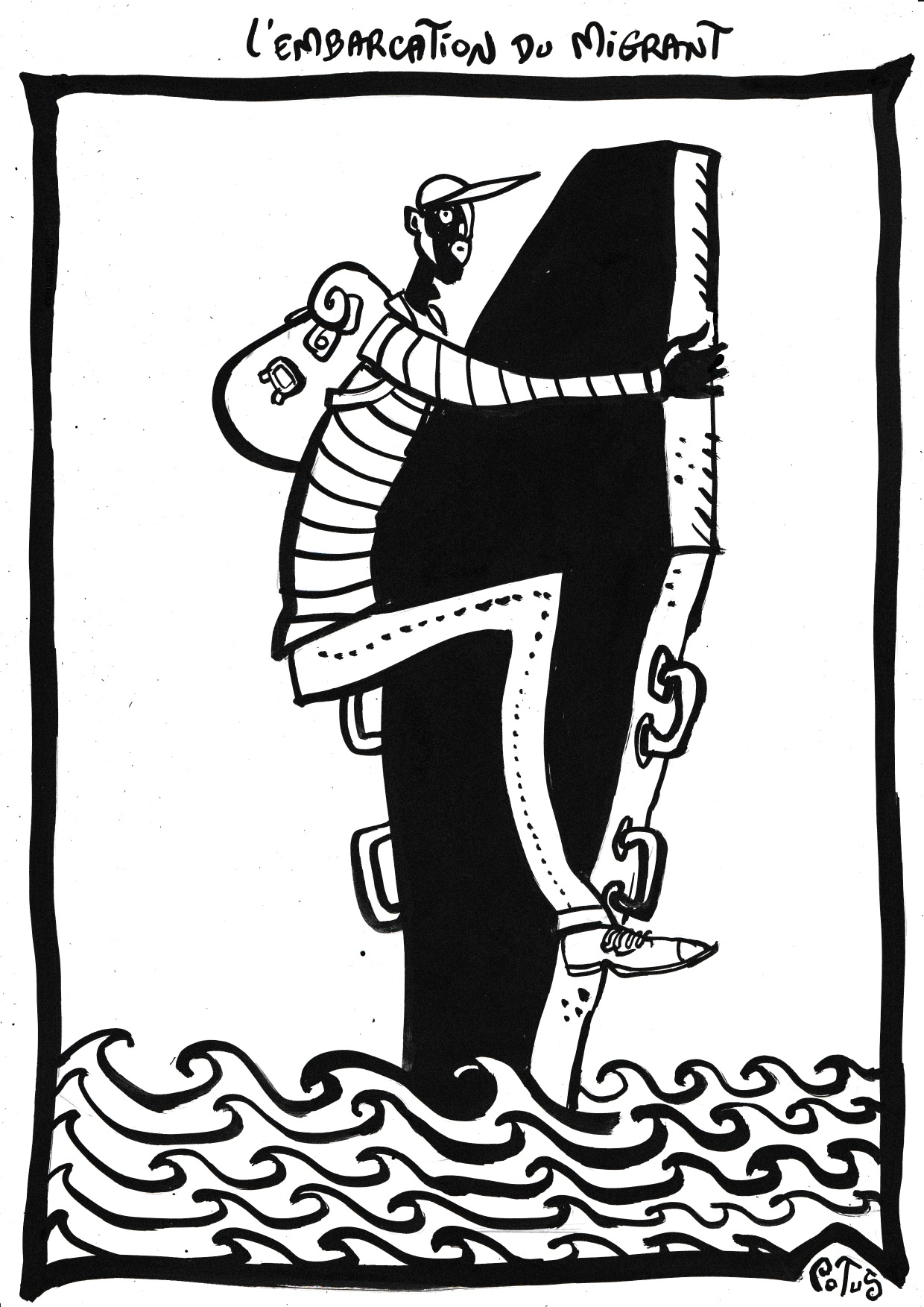 L'embarcation du migrant