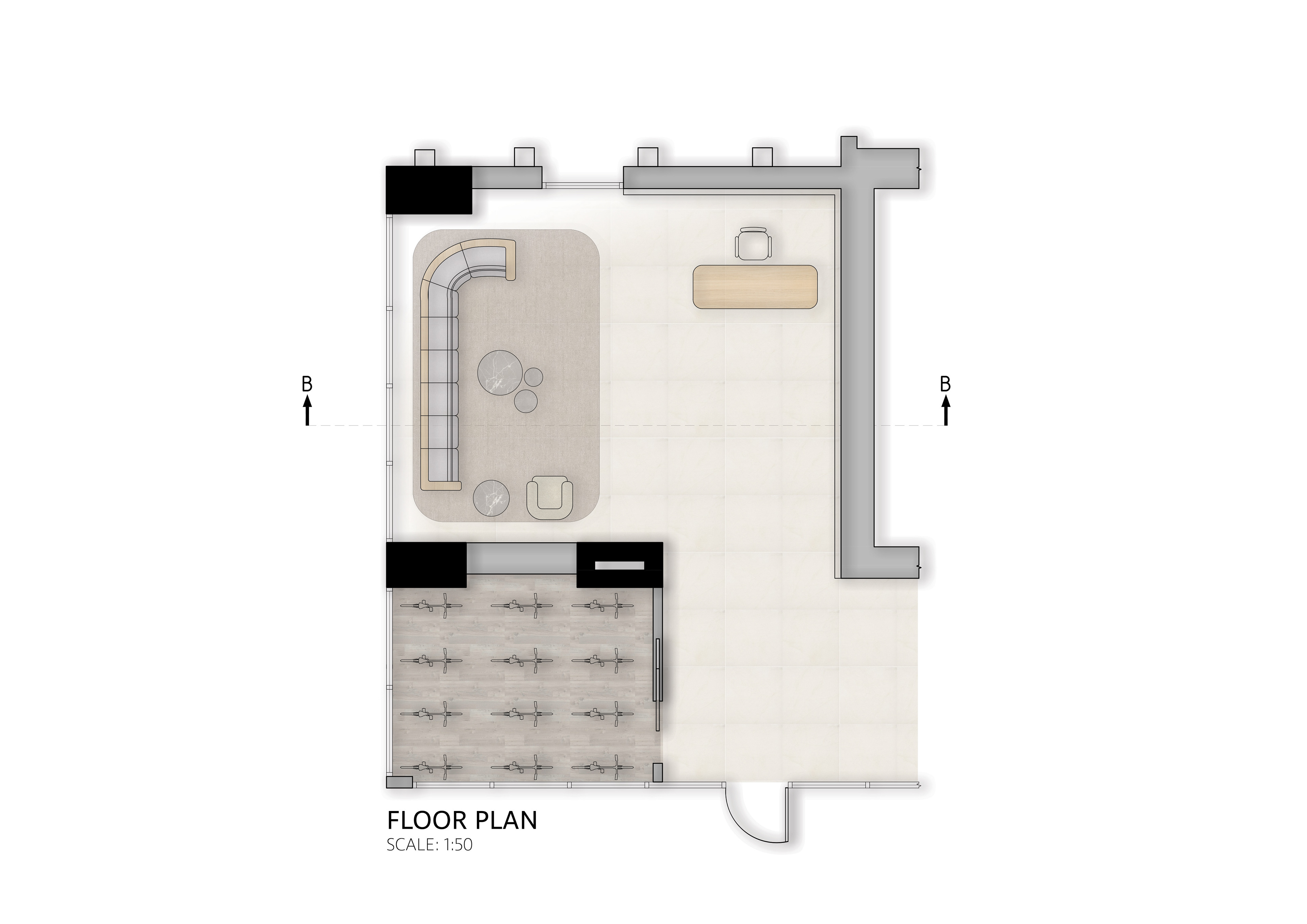 Lobby Rendered Floor Plan