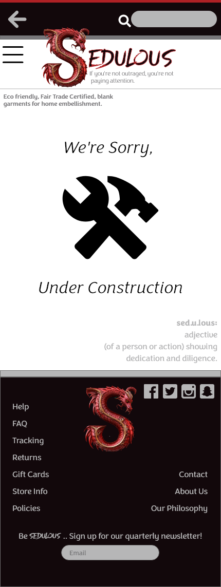 Sedulous Under Construction