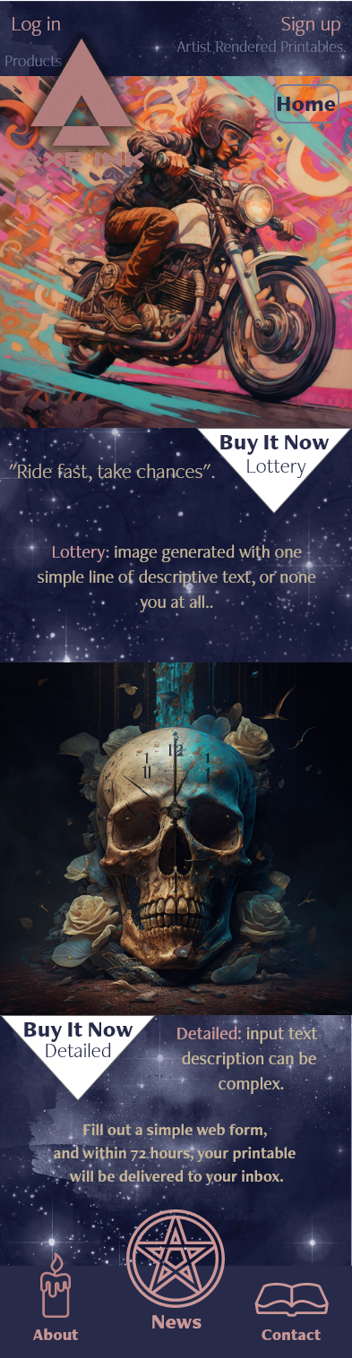 Axe Ink Products Mobile