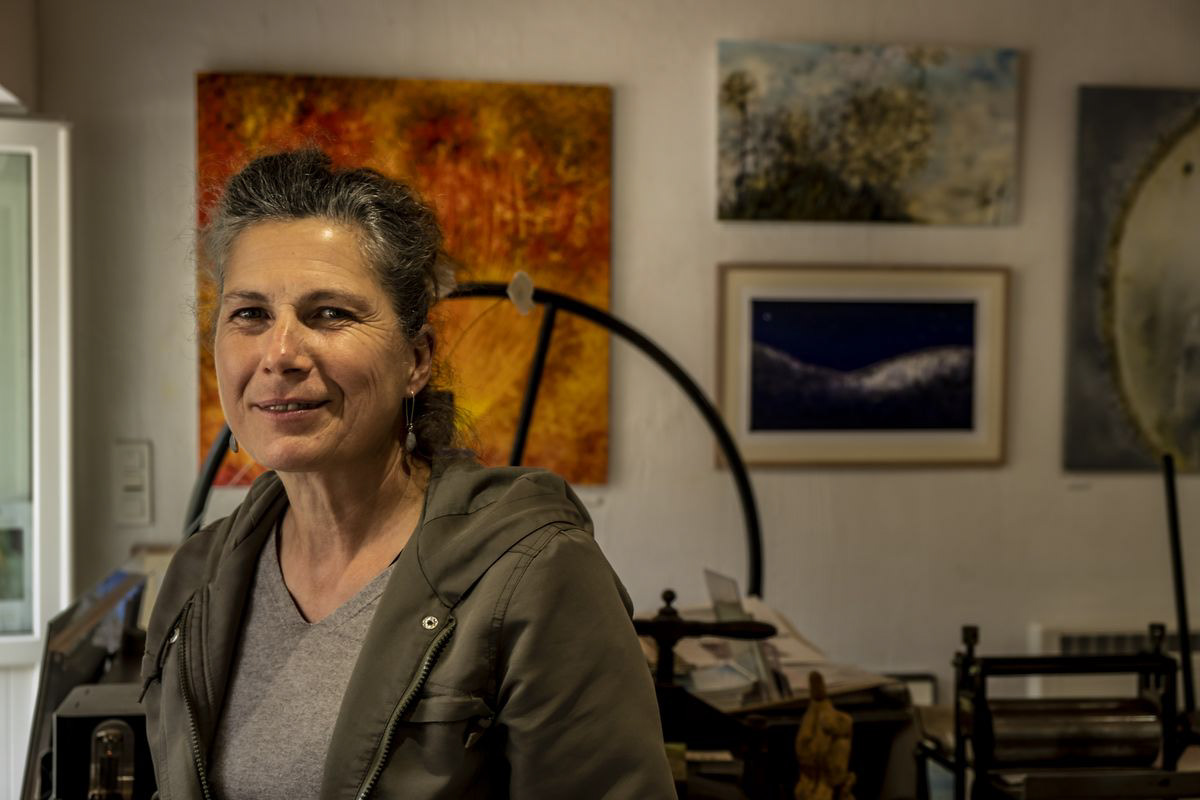 Peintre dans son atelier / Vallée du Célé