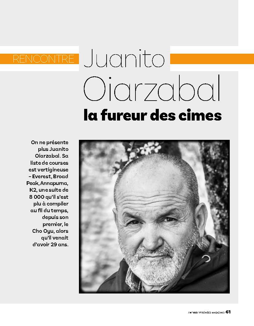 Pyrénées Magazine / Juanito Oiarzabal