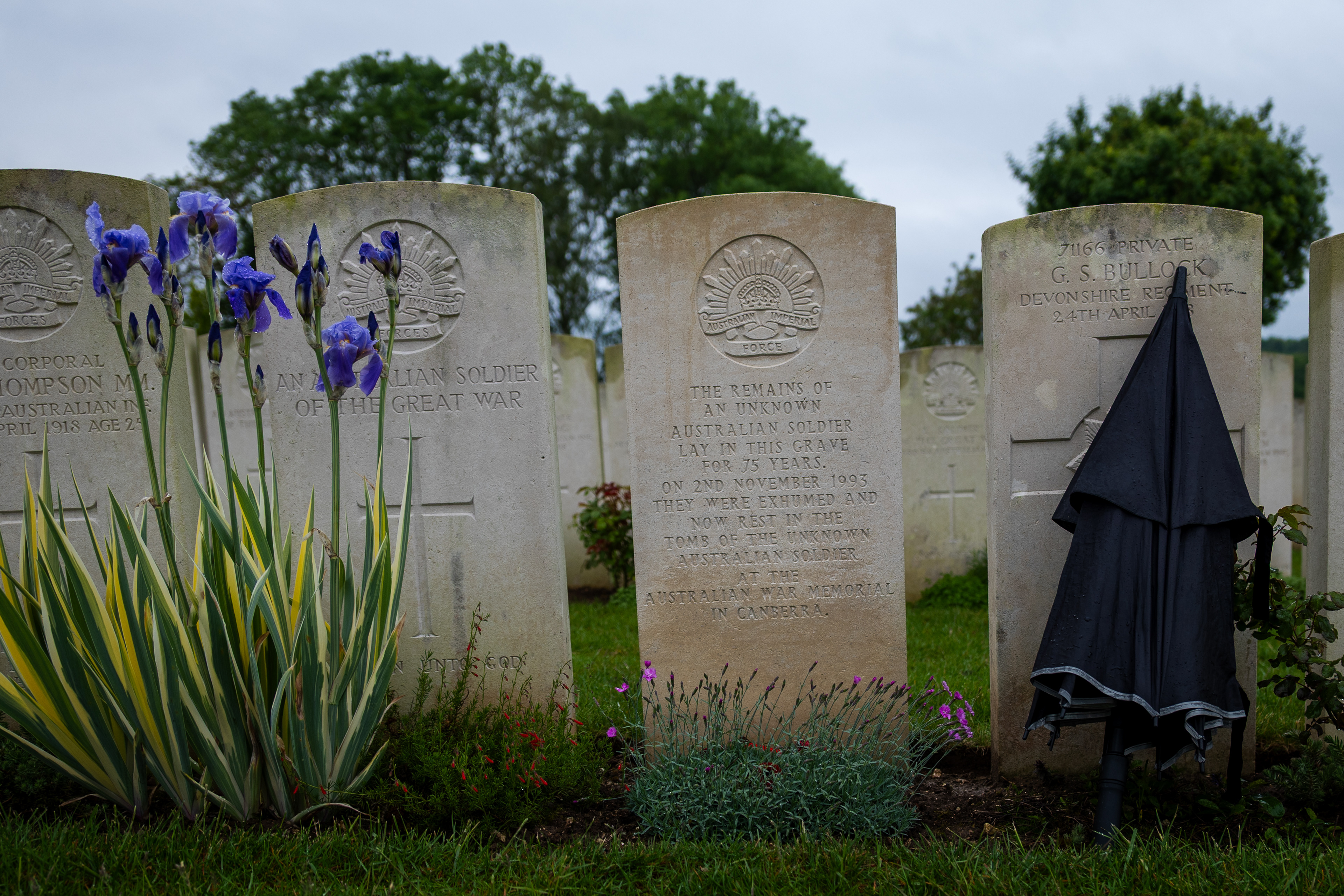 The original grave of the Unknown Australian Soldier, Adelaide Cemetery, Villers-Bretonneux, France, May, 2026. The remains lay here for 75 years before being exhumed on 2 November 1993 and interred at the Australian War Memorial, Canberra. Photo: Jon L Arthur