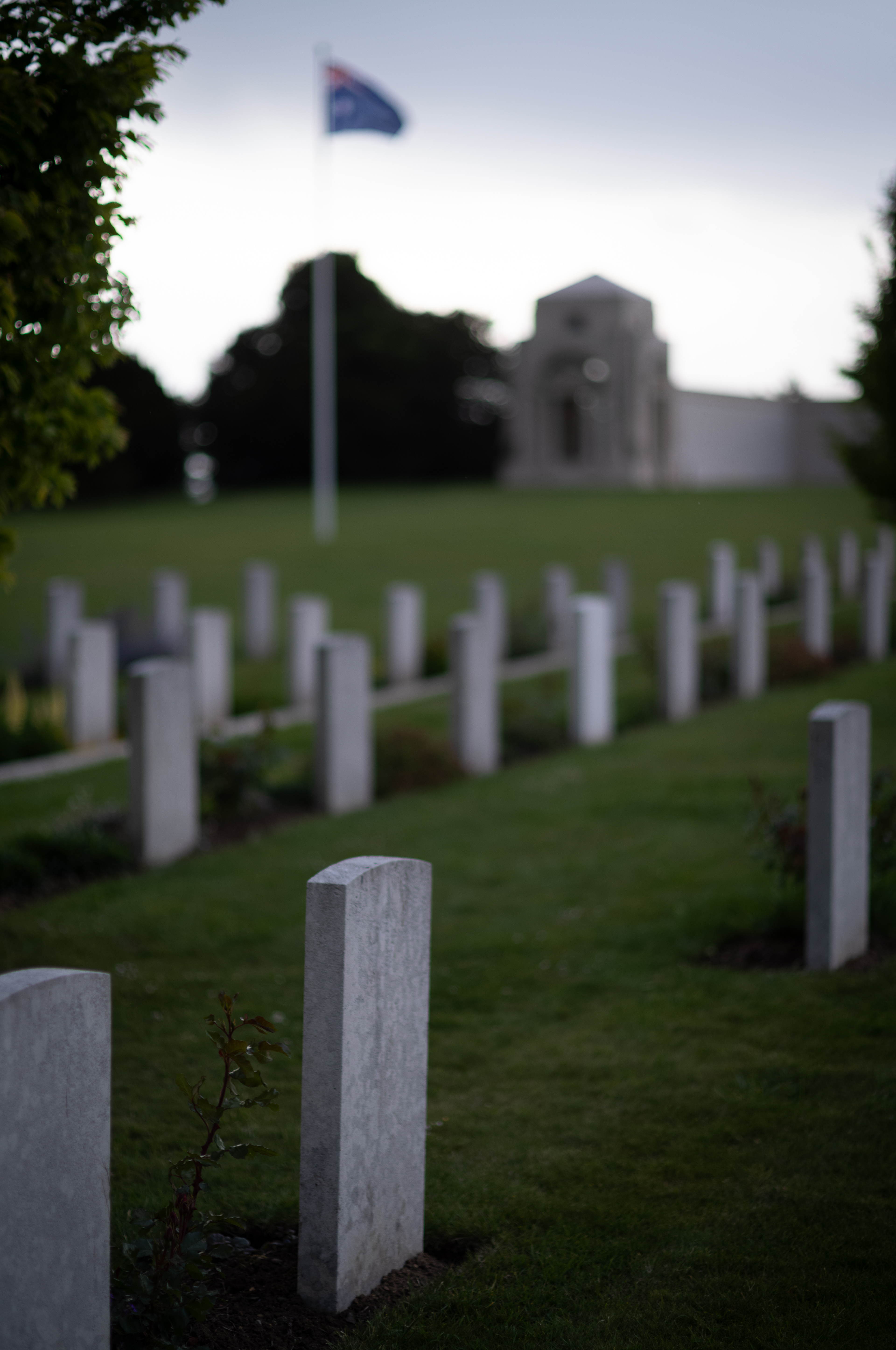 The Australian National Memorial at dusk, Villers-Bretonneux, France, May, 2026. The memorial commemorates the 10,982 Australian soldiers who died on the Western Front and have no known grave. Housing a memorial and a tourist information centre it is the most visited site in the region by Australian tourists with 5000 people attending Anzac Day commemorations in 2025. Photo: Jon L Arthur