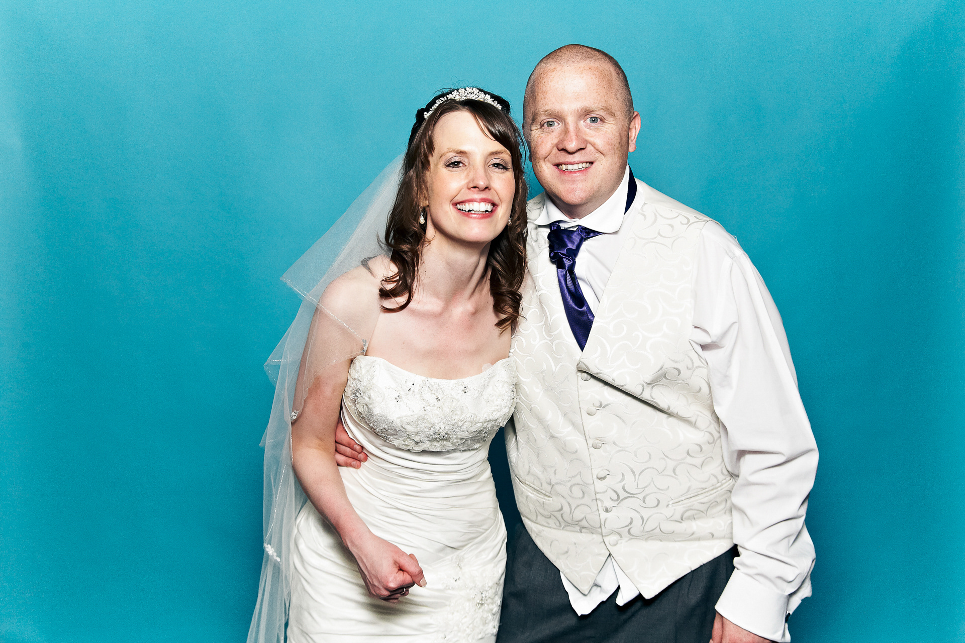 Wedding party studio photo booth at a wedding in Doncaster