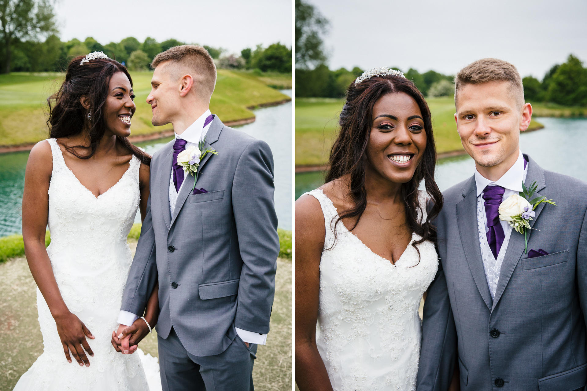 Bride and Groom at a wedding at The Nottinghamshire Golf Club