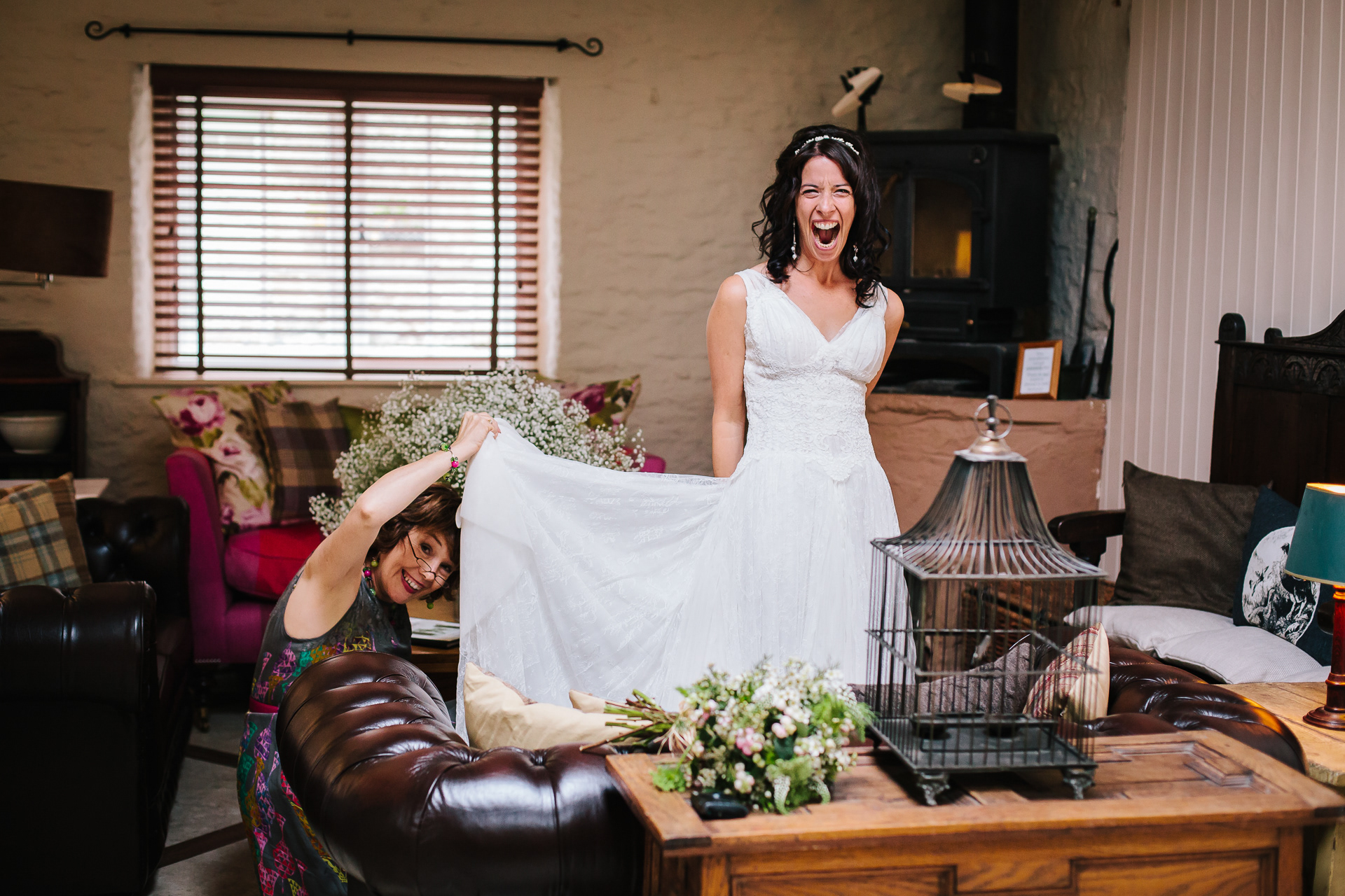 Bride at a wedding at Friar's Court in Oxfordshire
