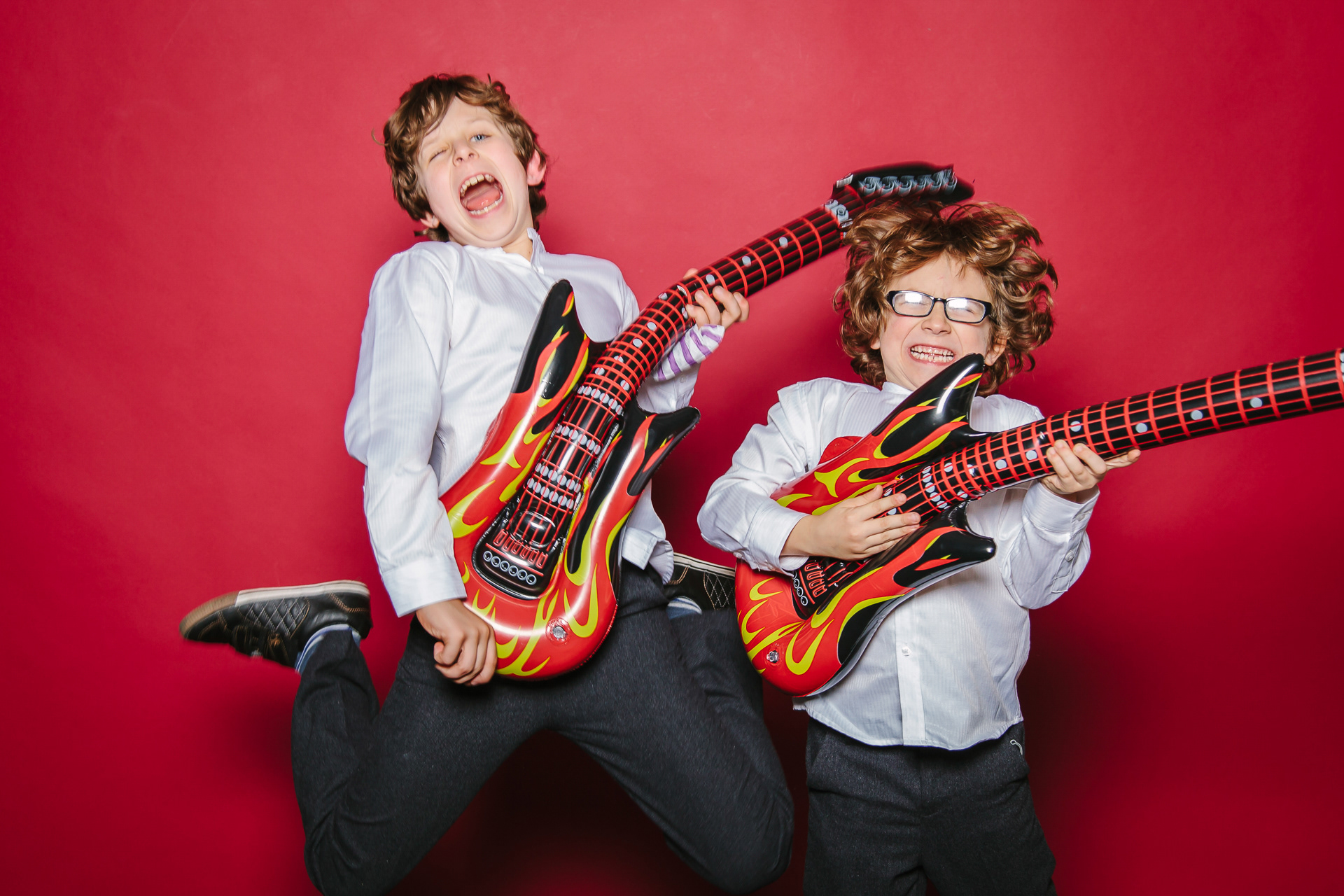 Wedding party studio photo booth at a wedding in Harrogate