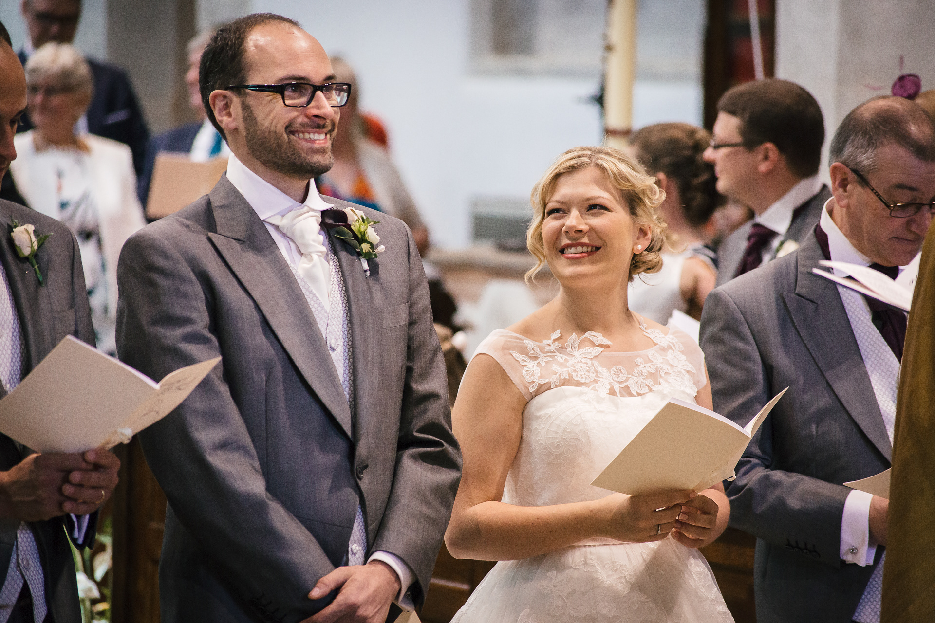 Bride and Groom at a wedding in Leighton Buzzard