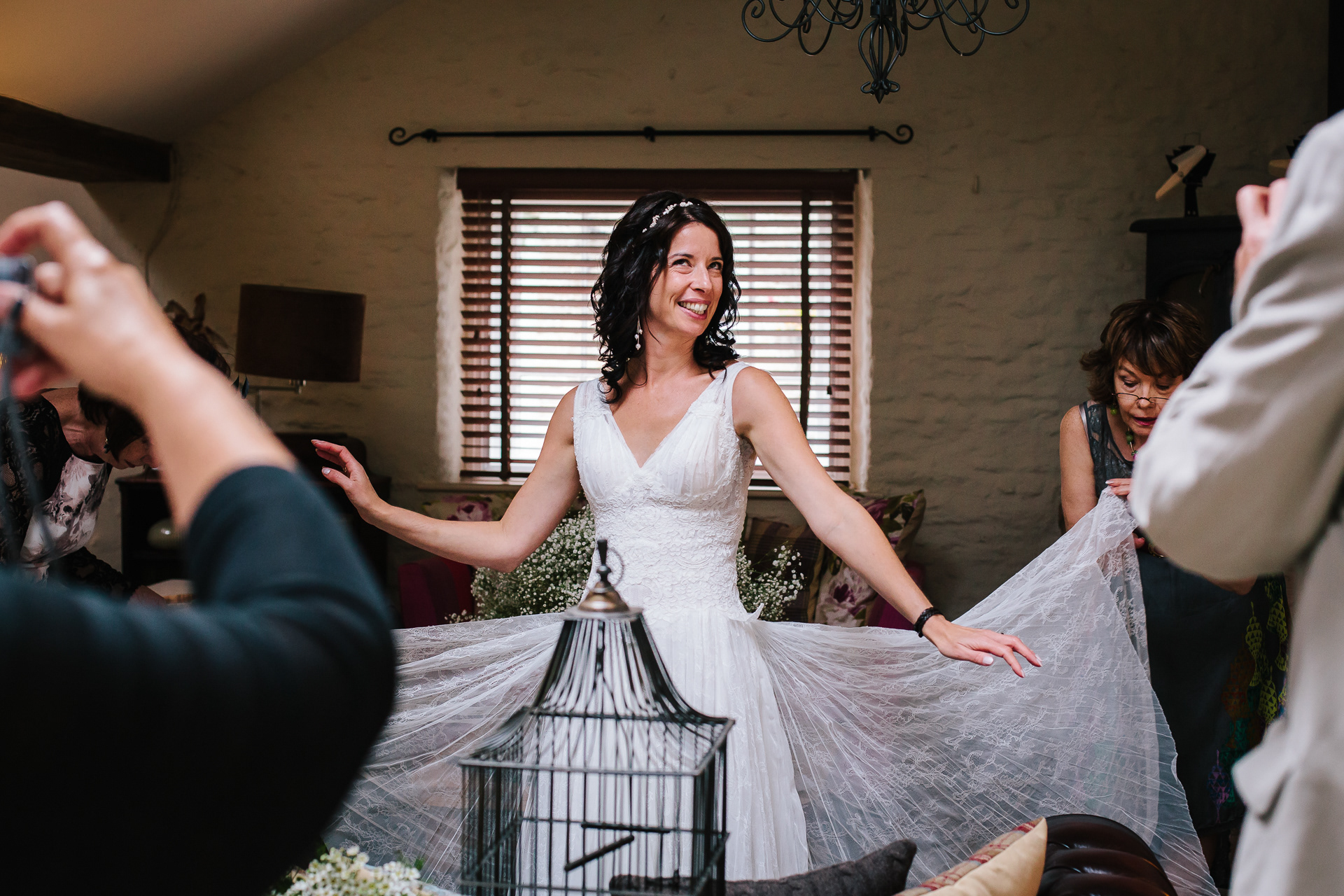 Bride at a wedding at Friar's Court in Oxfordshire