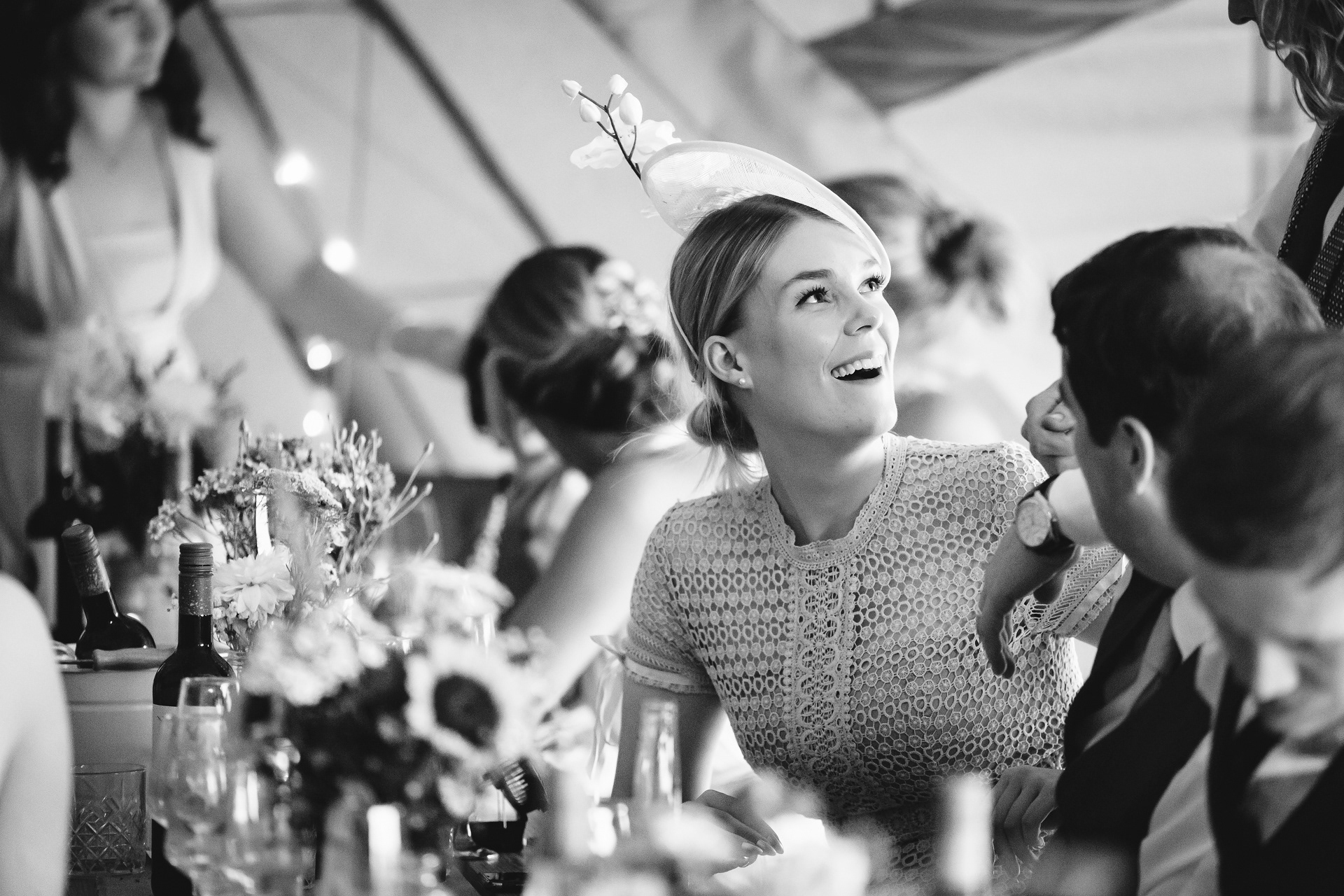 Natural documentary photography of wedding guests