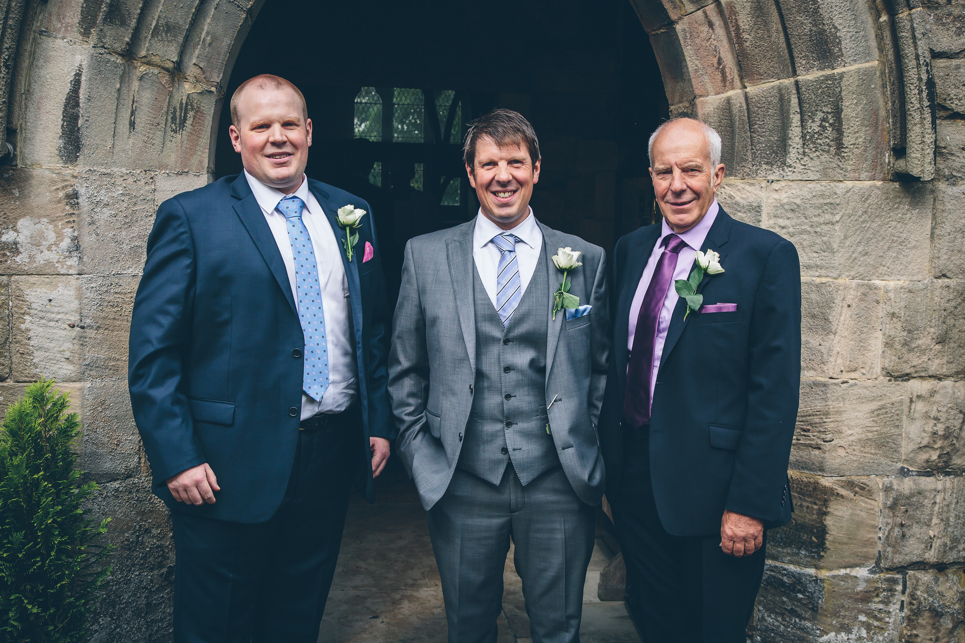 groom at a wedding in Derbyshire