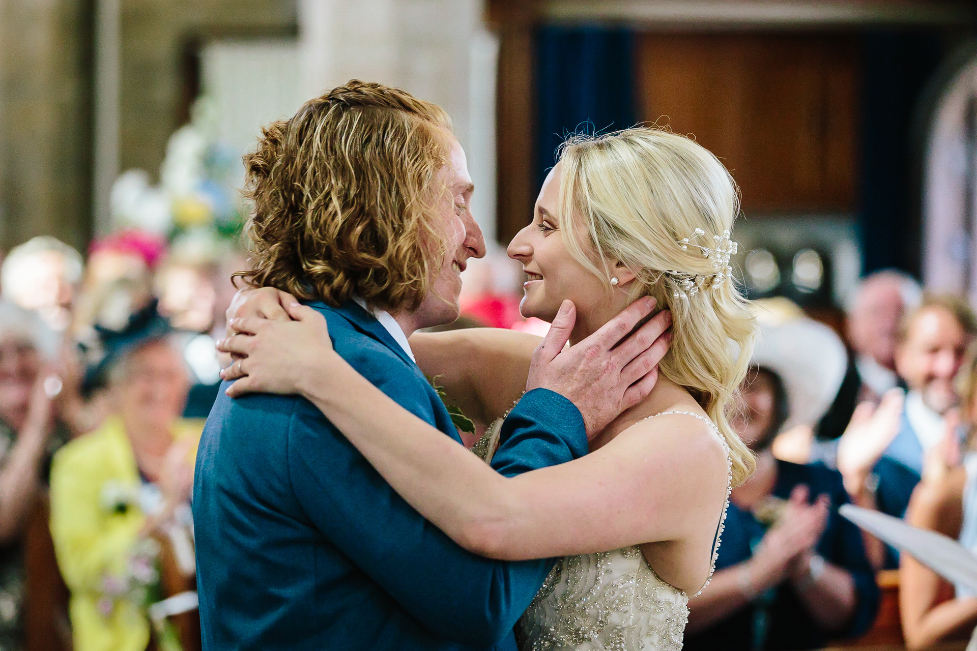 bride and groom at a church wedding in Nottinghamshire