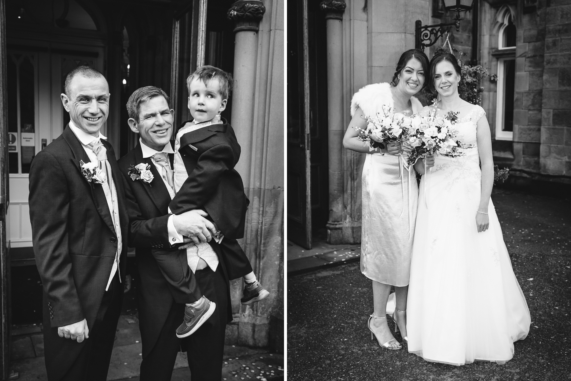 Bride and Groom at a wedding in Derbyshire