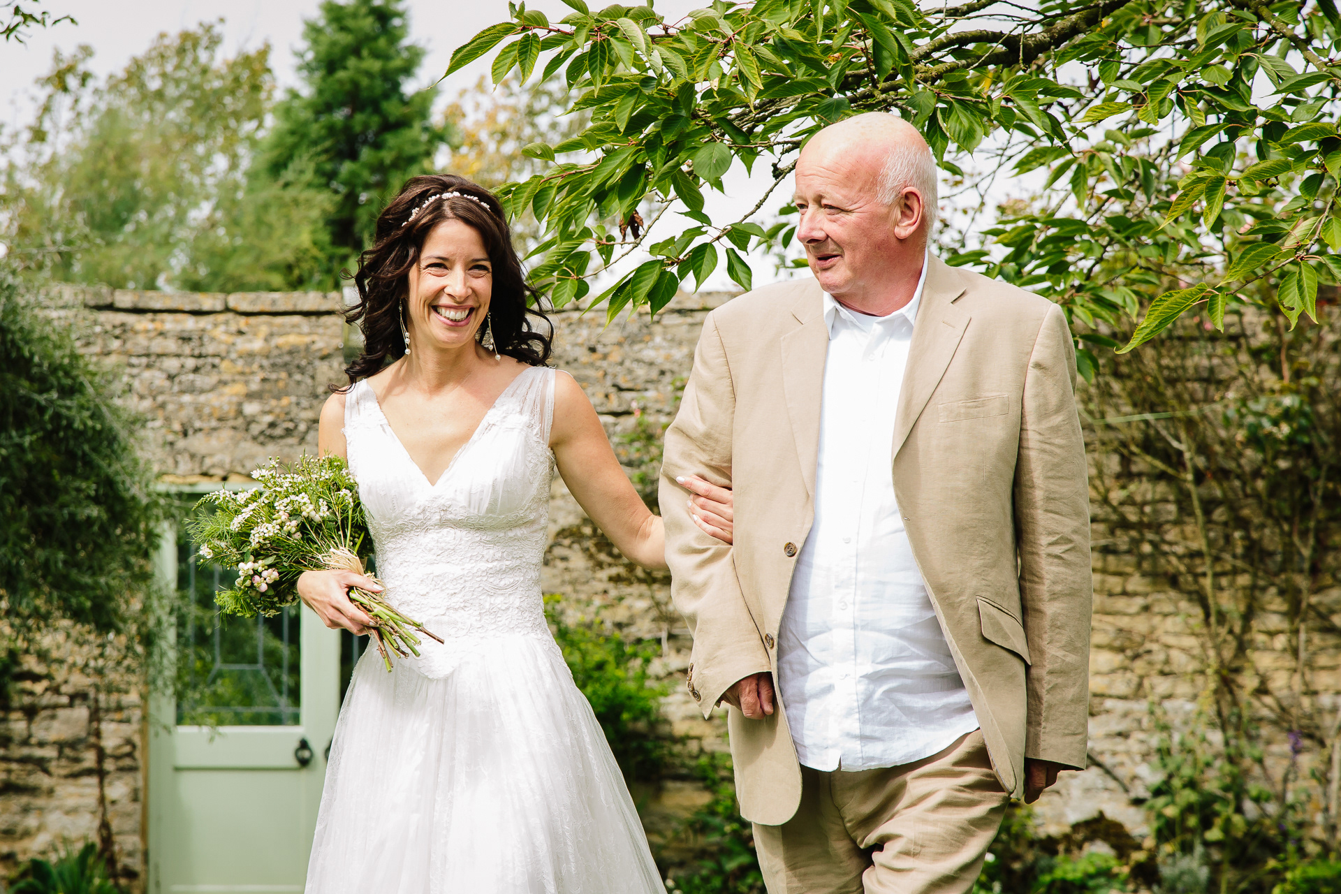 Bride at a wedding at Friar's Court in Oxfordshire