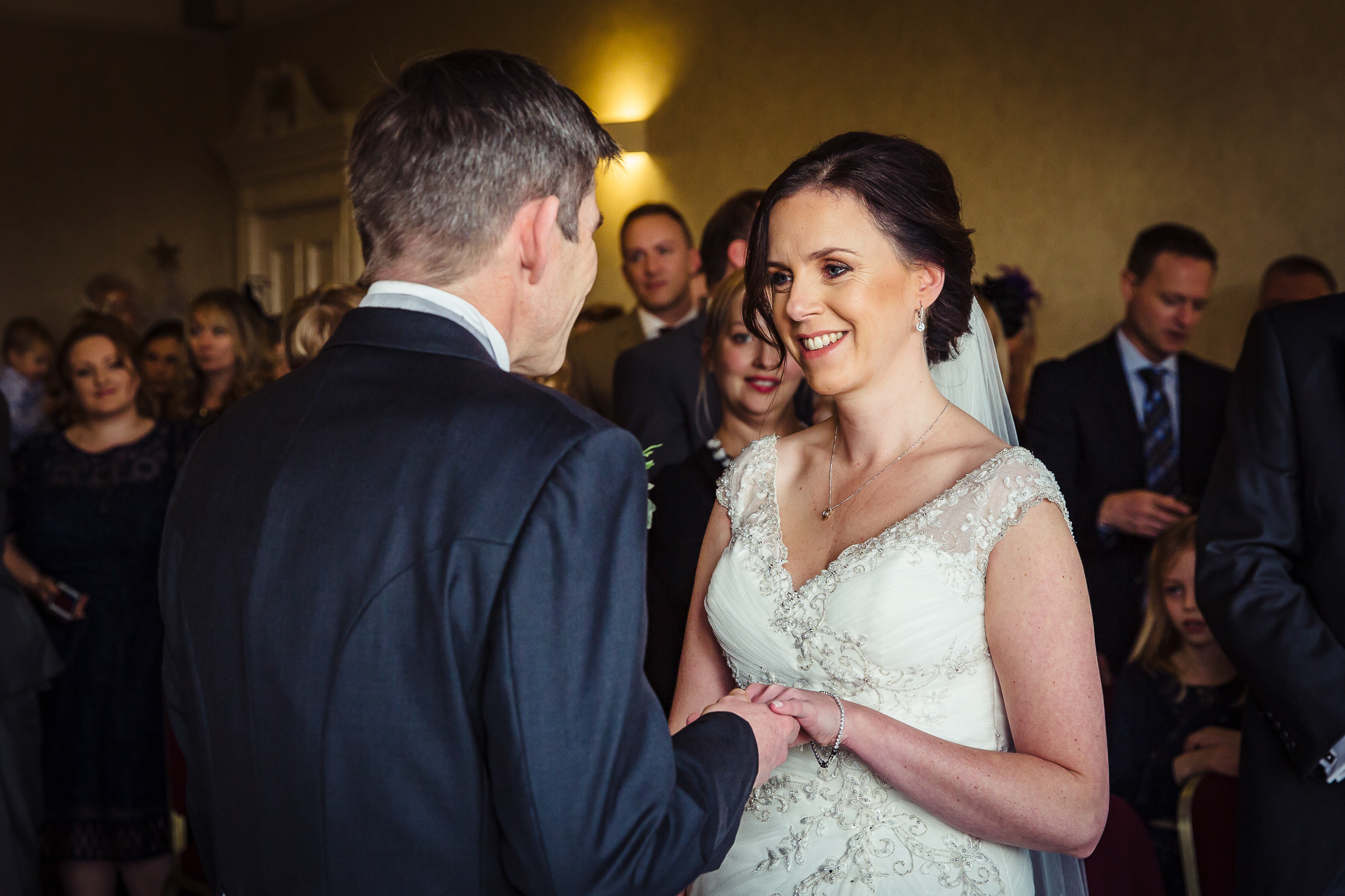 Bride and Groom at a wedding in Derbyshire