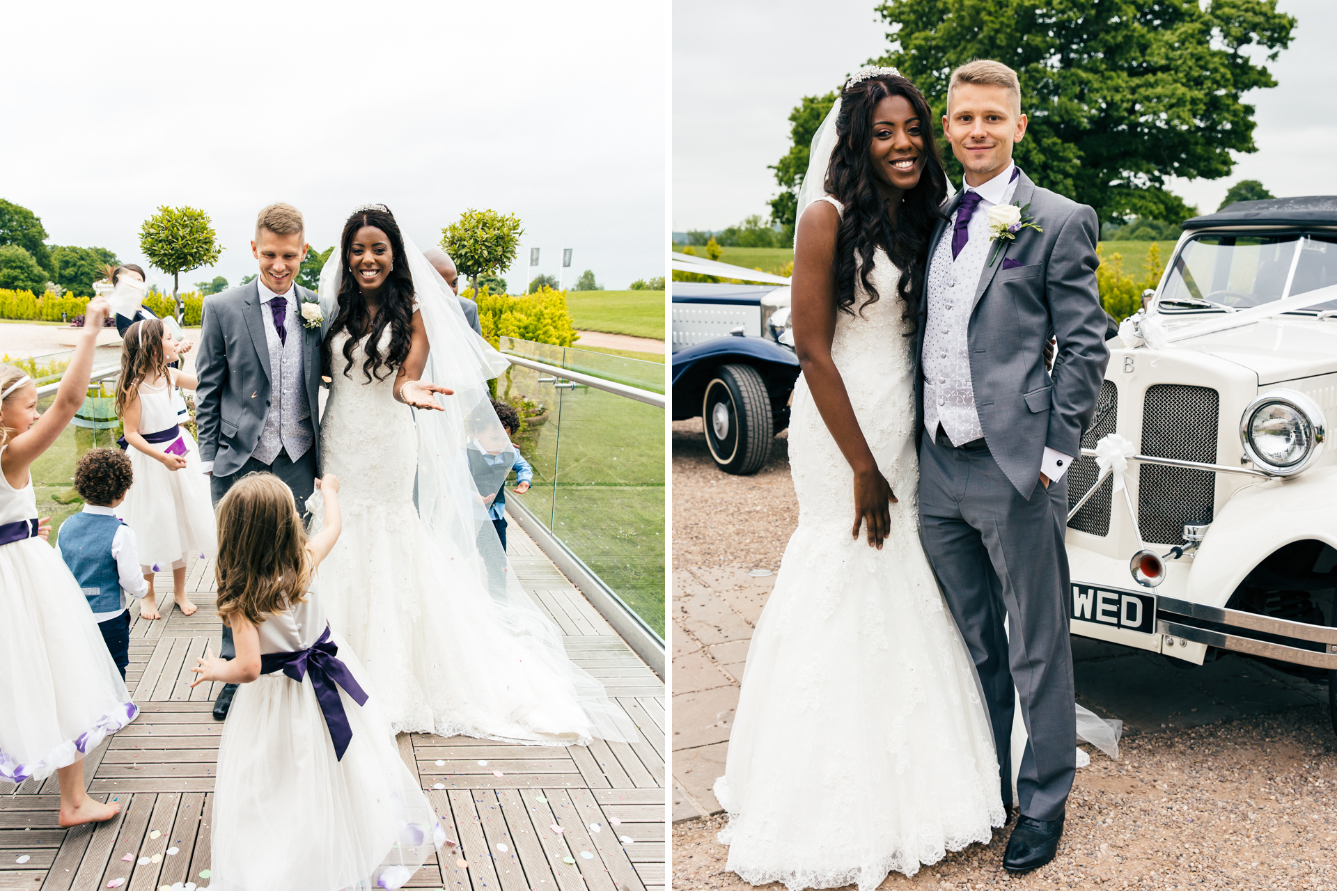 Bride and Groom at a Wedding at The Nottinghamshire Golf Club